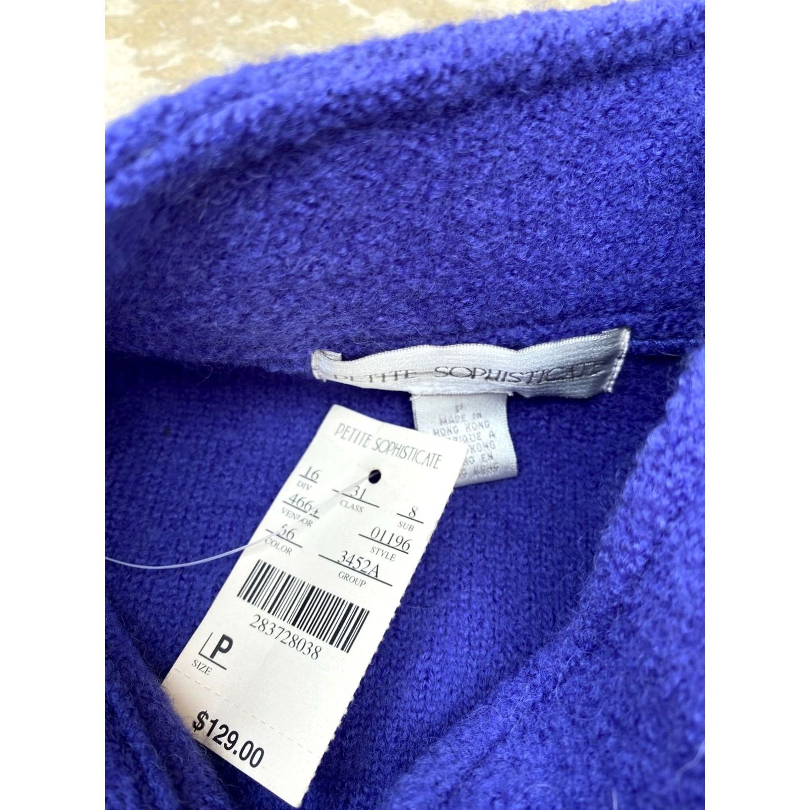 Vintage VINTAGE Petite Sophisticate Women's 100% Wool Long Purple Blazer Jacket Coat | P | New Size S / US 4 / IT 40 - 4 Thumbnail