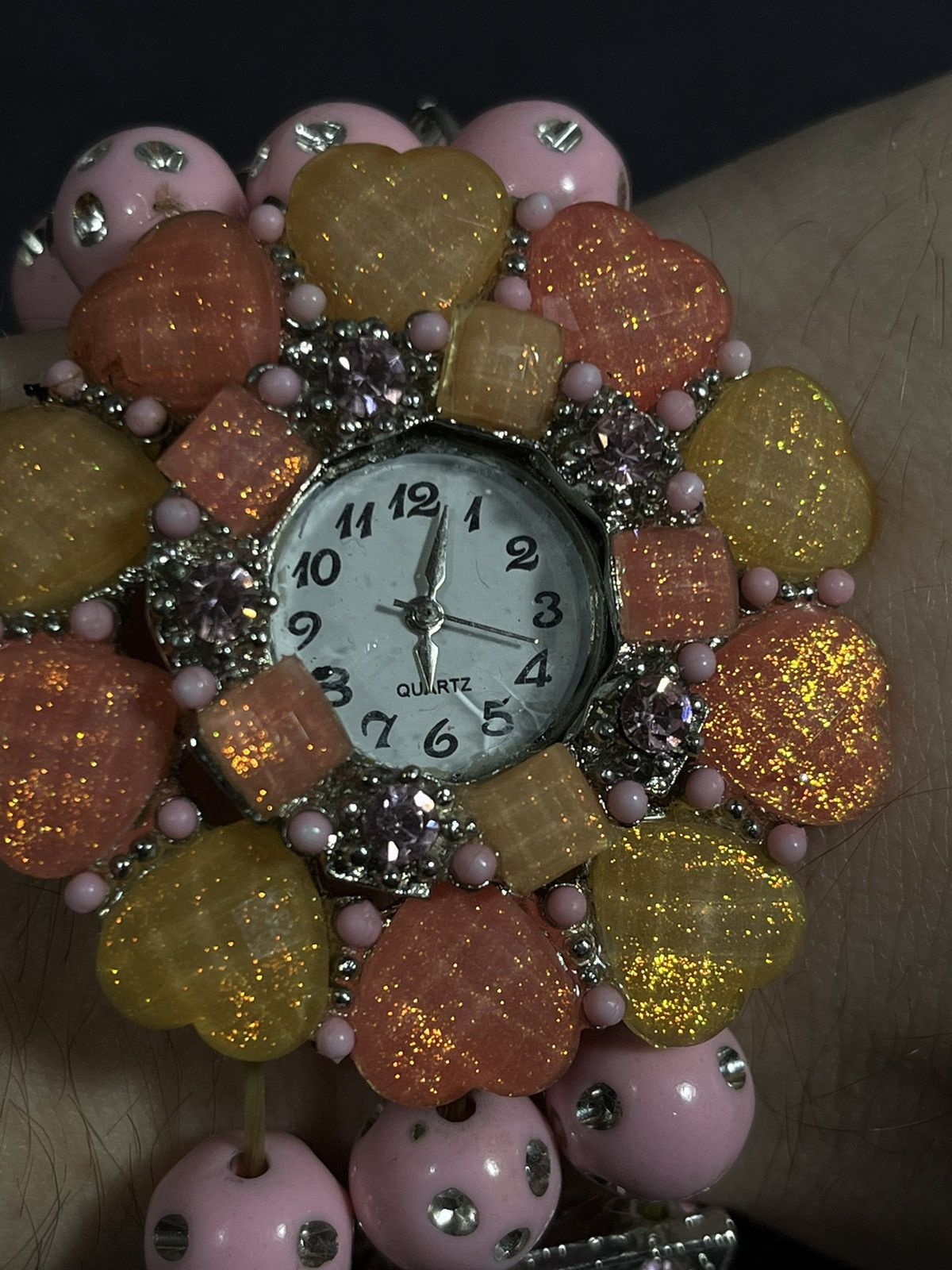 Hysteric Glamour Handmade Beaded Flower Watch Bracelet Japanese Movement Size ONE SIZE - 3 Thumbnail
