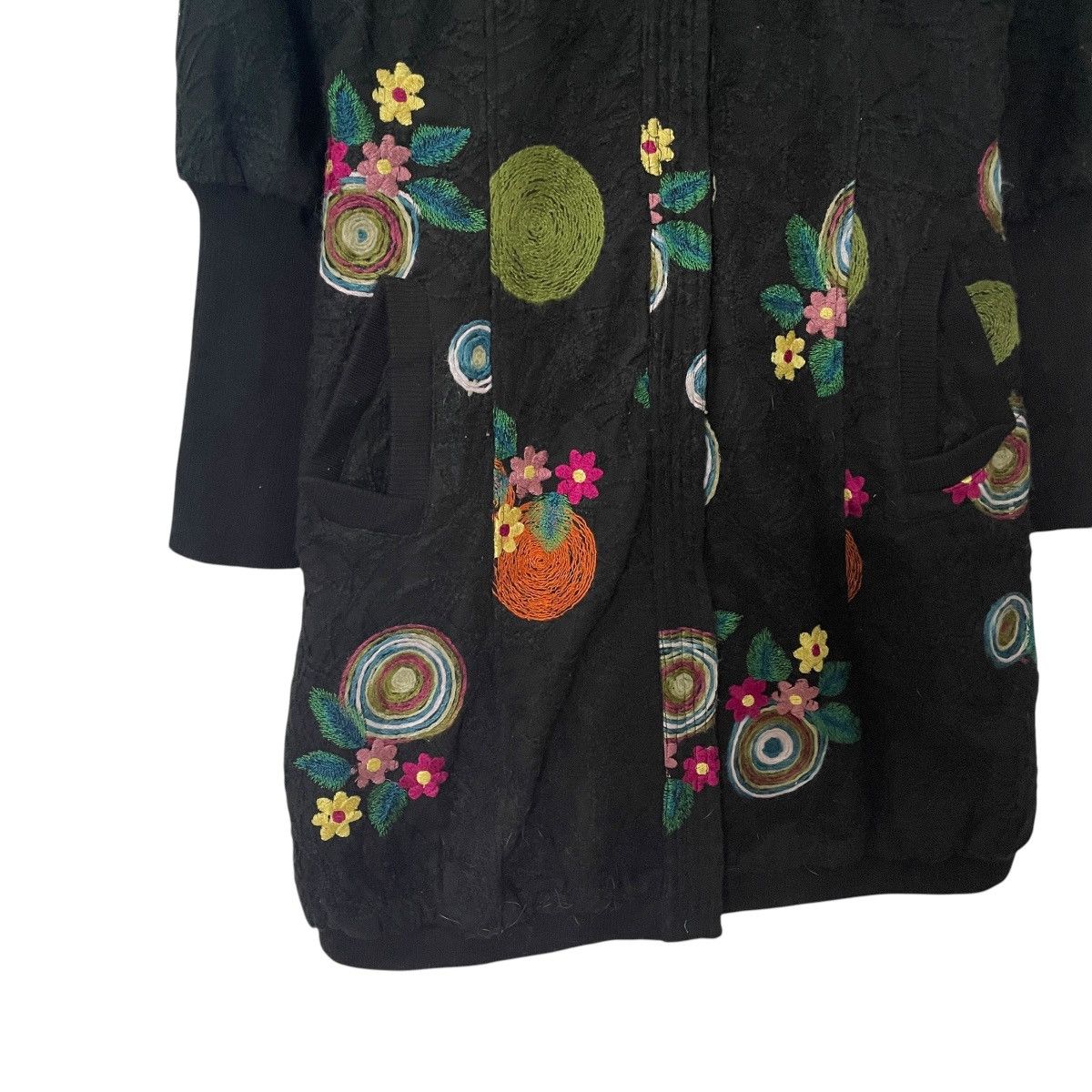 Japanese Brand Vintage Jacopass Embroidery Art Trench Jacket Size L / US 10 / IT 46 - 3 Thumbnail