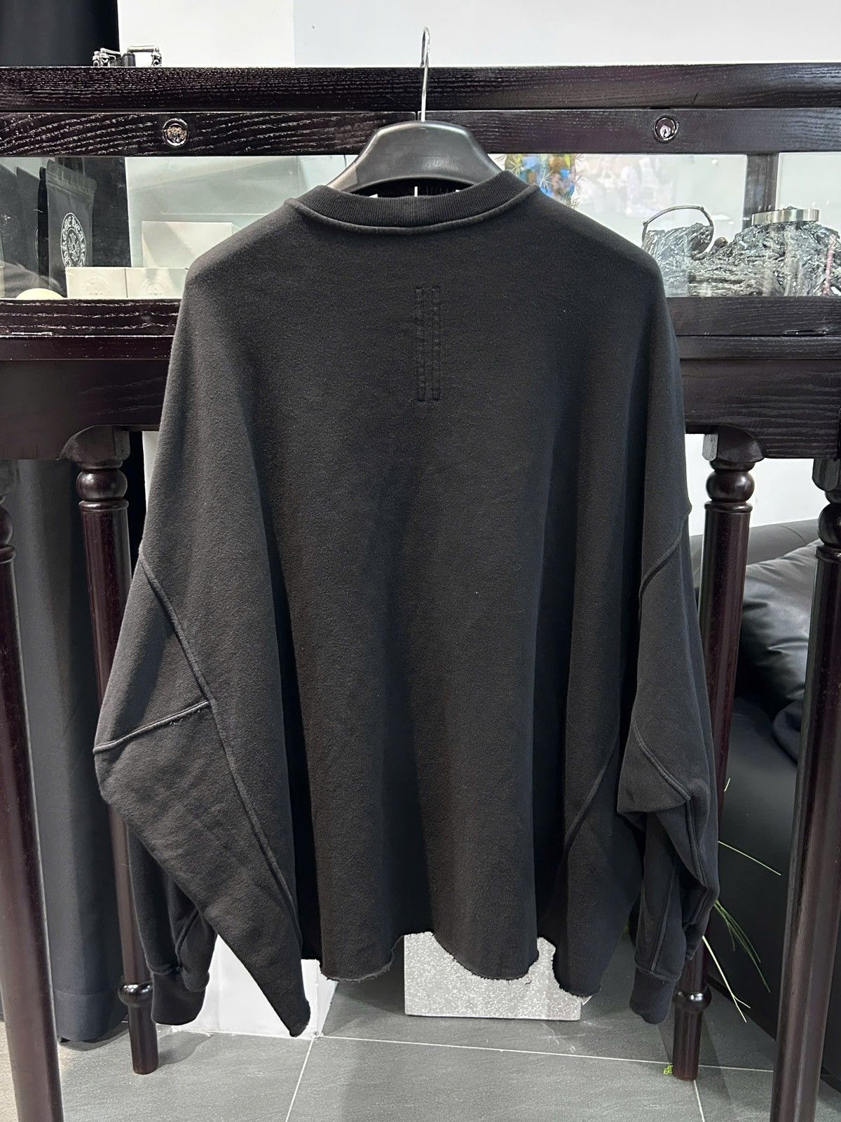 Rick Owens Drkshdw Rick Owens DRKSHDW Black Crater Sweatshirt Size US S / EU 44-46 / 1 - 2 Thumbnail