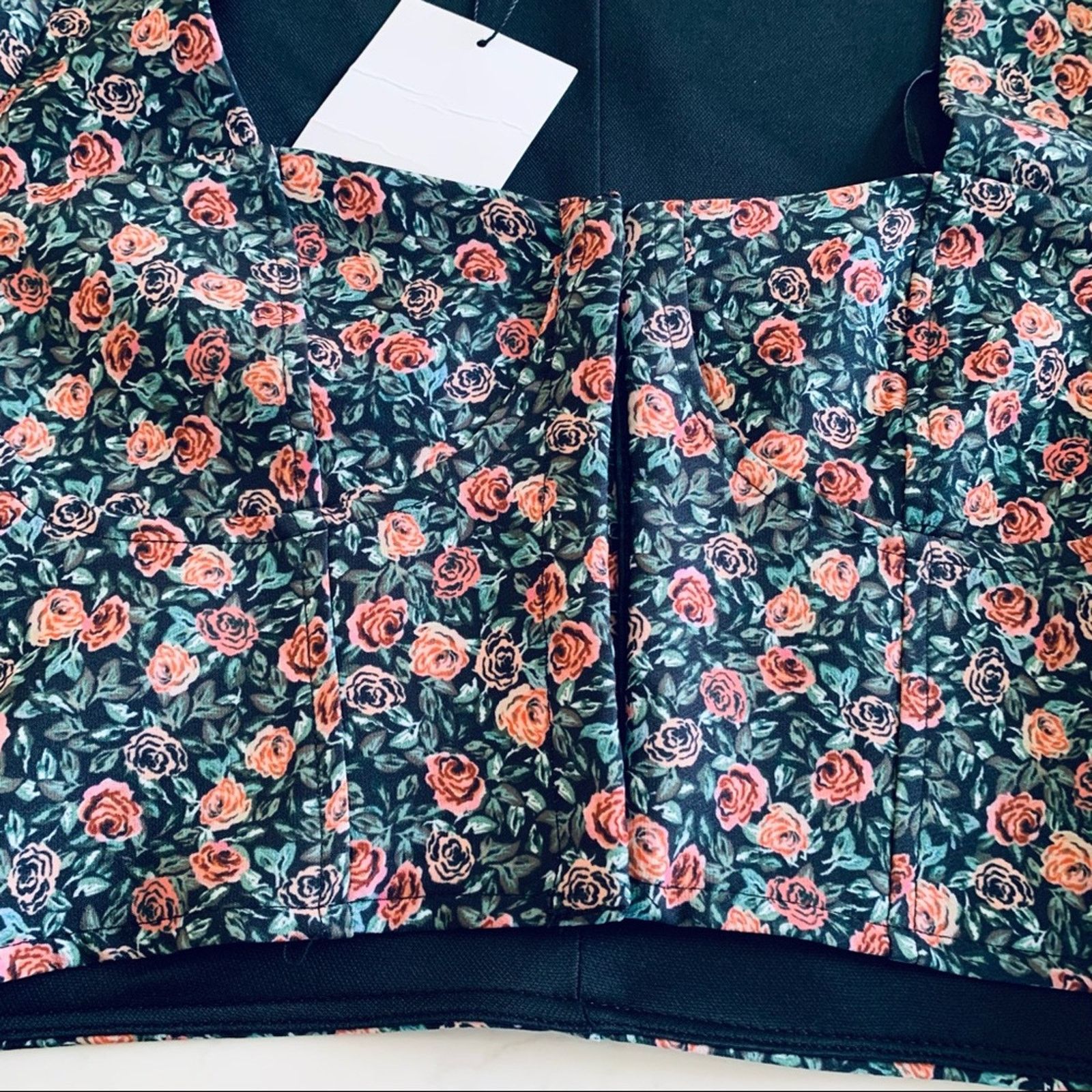 Zara Zara floral detail long sleeve corset crop top size Small Size S / US 4 / IT 40 - 6 Thumbnail