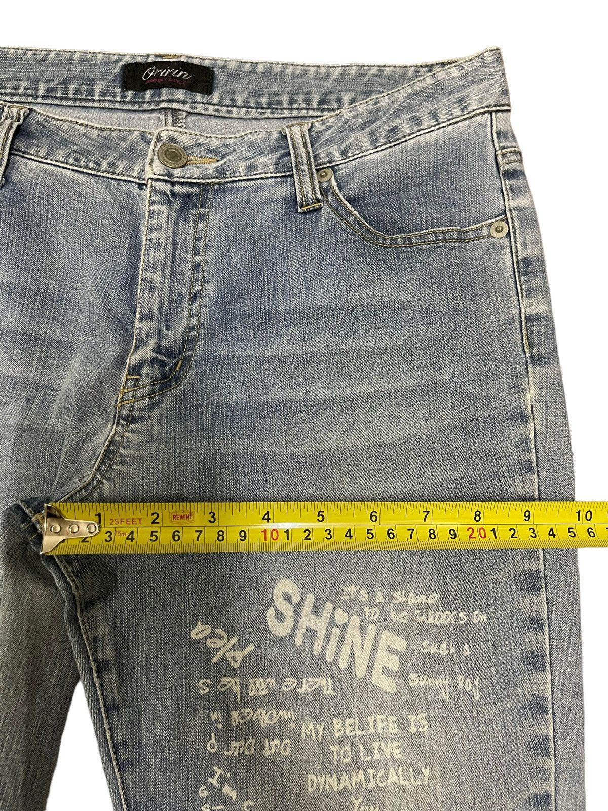 If Six Was Nine Vintage Japanese Brand Overprint Style Flare Jeans Size US 30 / EU 46 - 12 Thumbnail