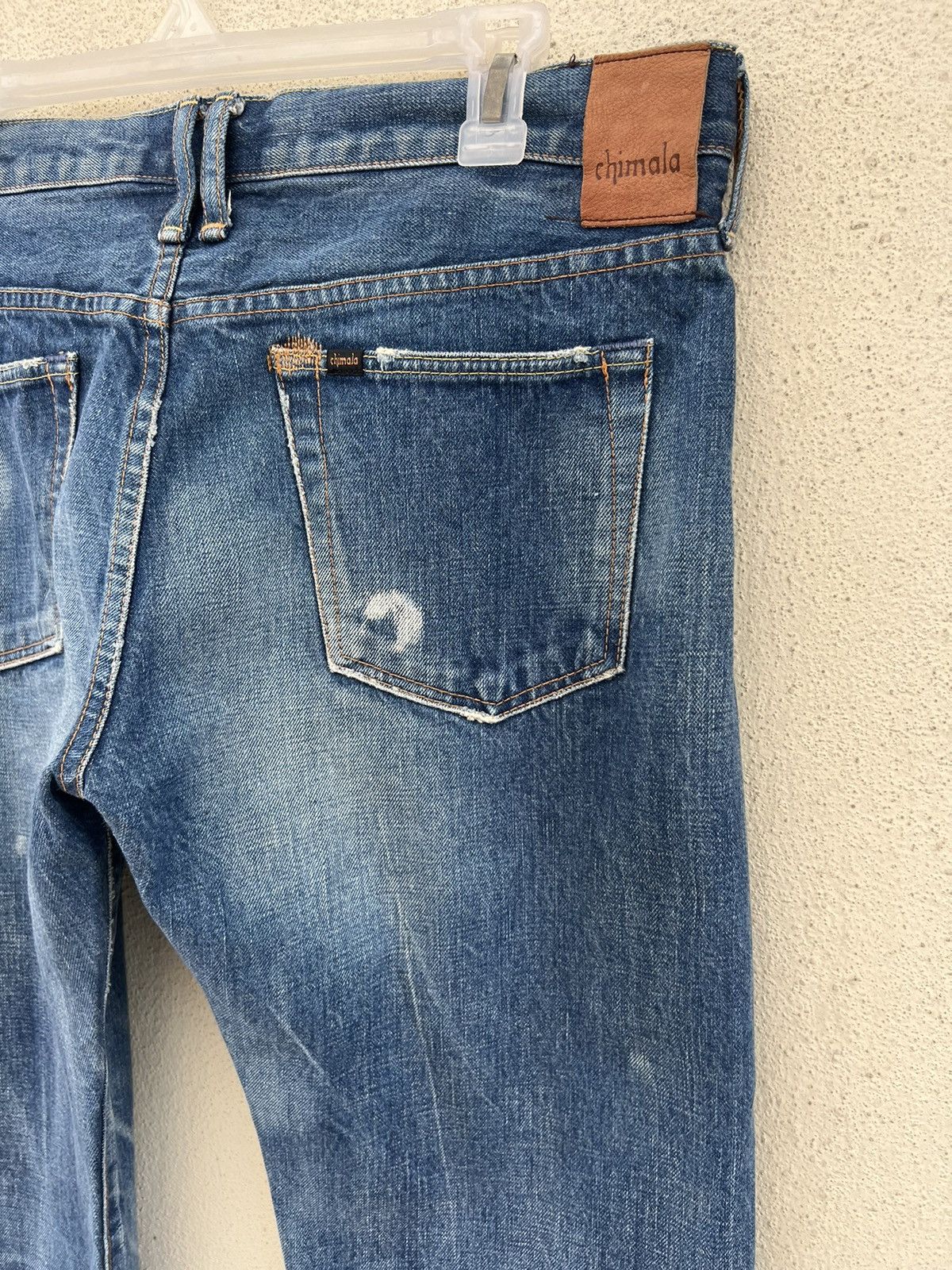 Chimala Chimala Japan Distressed Fade Denim Selvedge Jeans Size US 32 / EU 48 - 19 Thumbnail