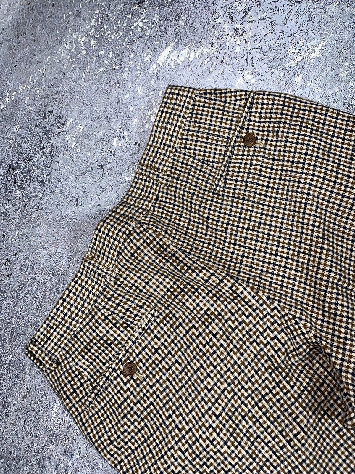 Aquascutum Vintage Aquascutum Camel Check 100% Wool Casual Pants Size US 31 - 8 Thumbnail