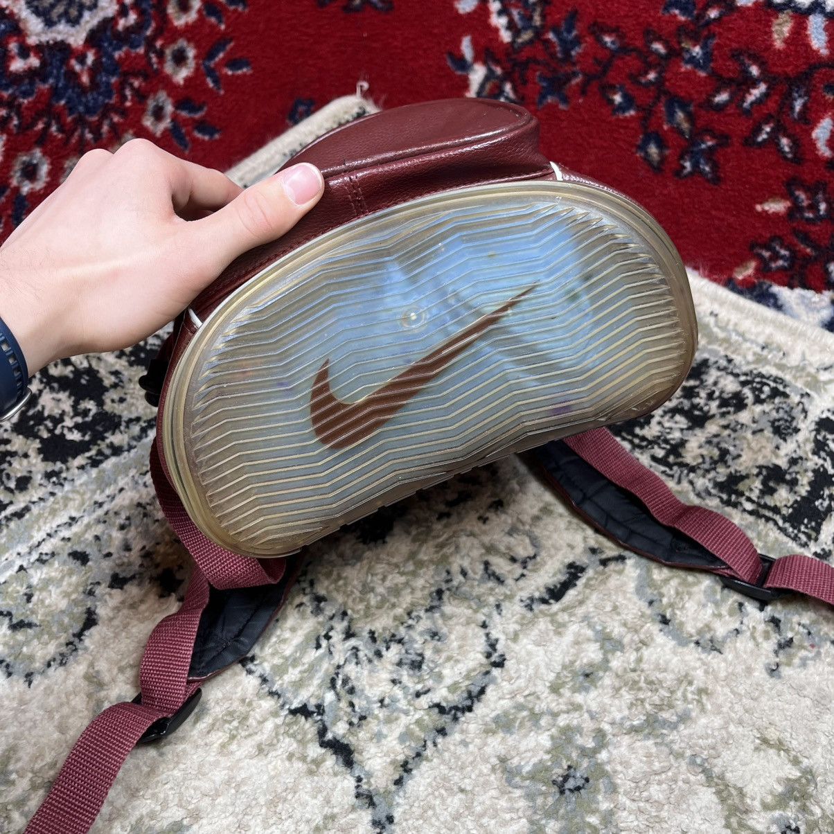 Nike Nike Vintage Mini Backpack Burgundy Wine Sneaker Sole Bottom Size ONE SIZE - 7 Thumbnail