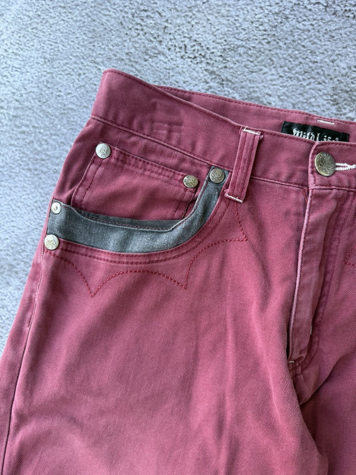 20471120 × Beauty Beast × Japanese Brand Wild life jeans pants button skull Ifsixwas goa style Size US 29 - 6 Thumbnail
