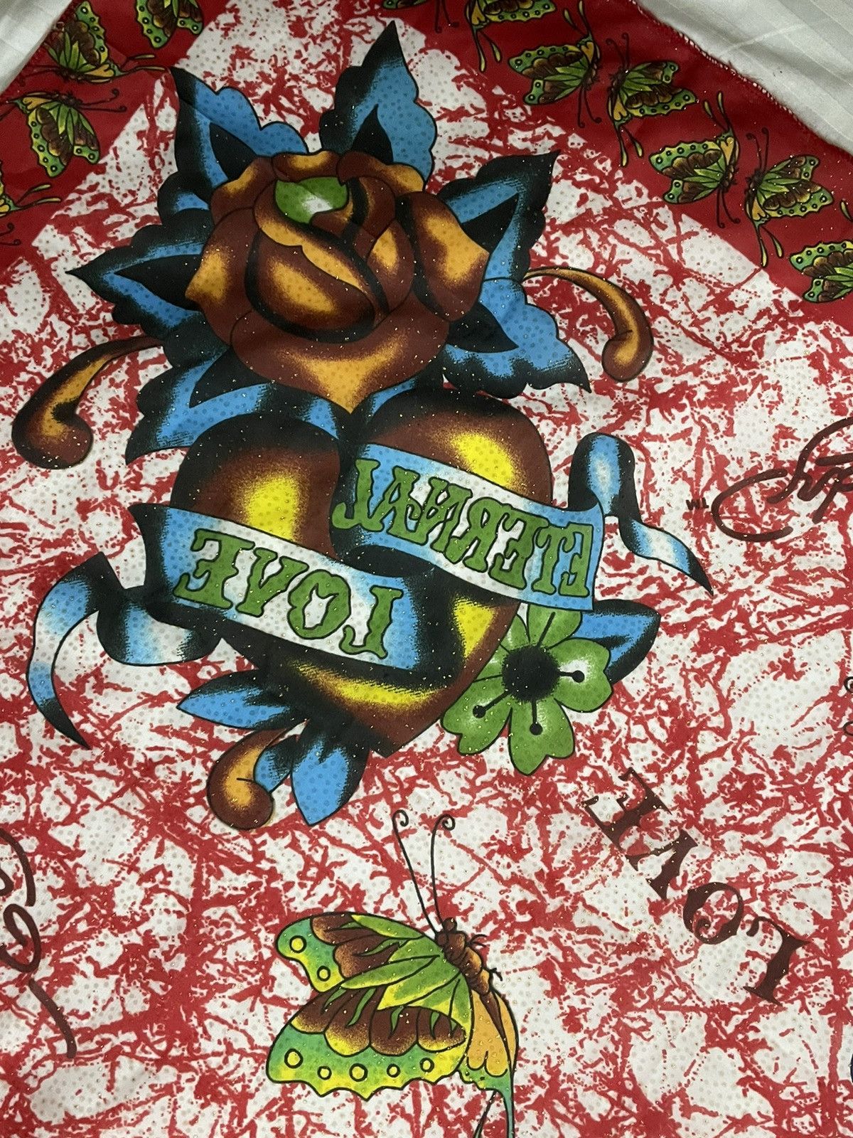 Vintage Ed Hardy Silk Scarf