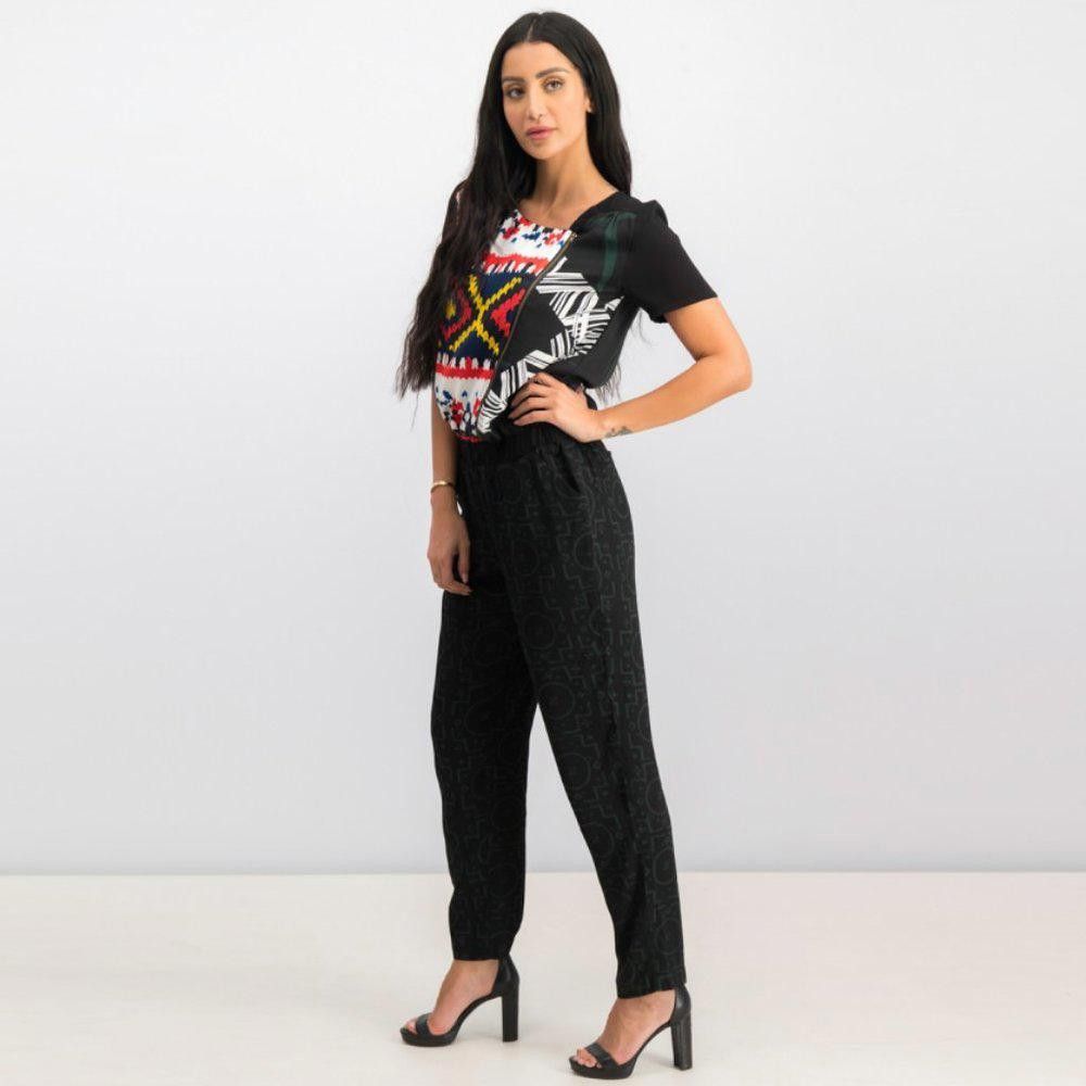Desigual Desigual Marie Short Sleeve Jumpsuit Black Combo Size 32 Size 26" / US 2 / IT 38 - 1 Thumbnail