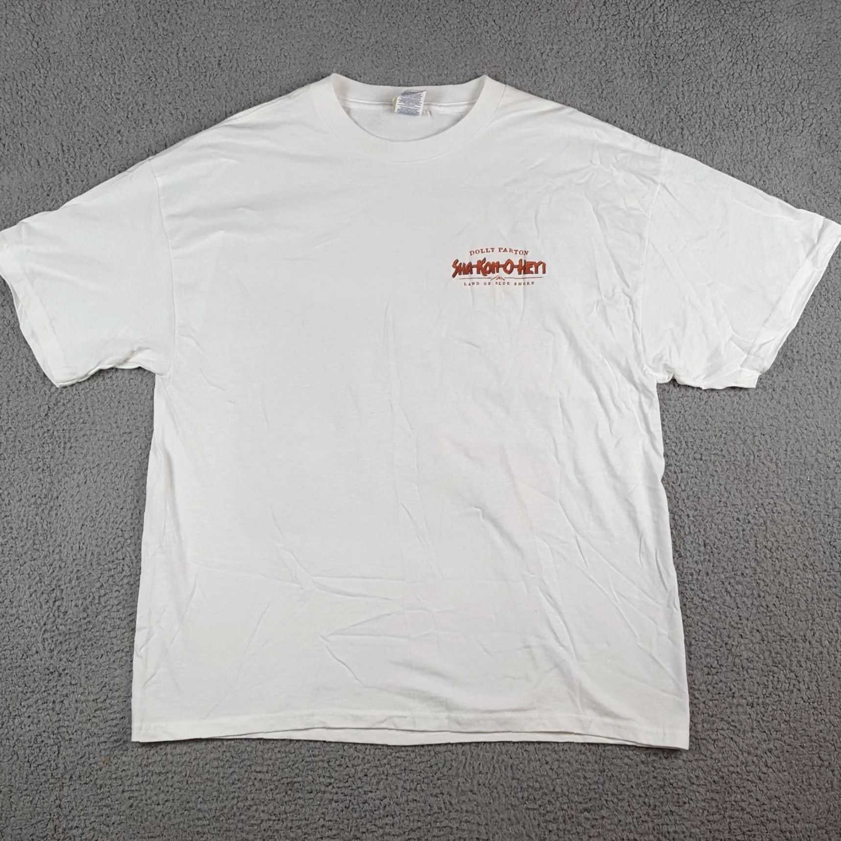 Delta VINTAGE Dolly Parton Country Music Men’s XL T-Shirt Delta 90s 00s Tour Logo Embroidered White Cotton Short Sleeve Crew Neck Shirt Size US XL / EU 56 / 4 - 2 Thumbnail