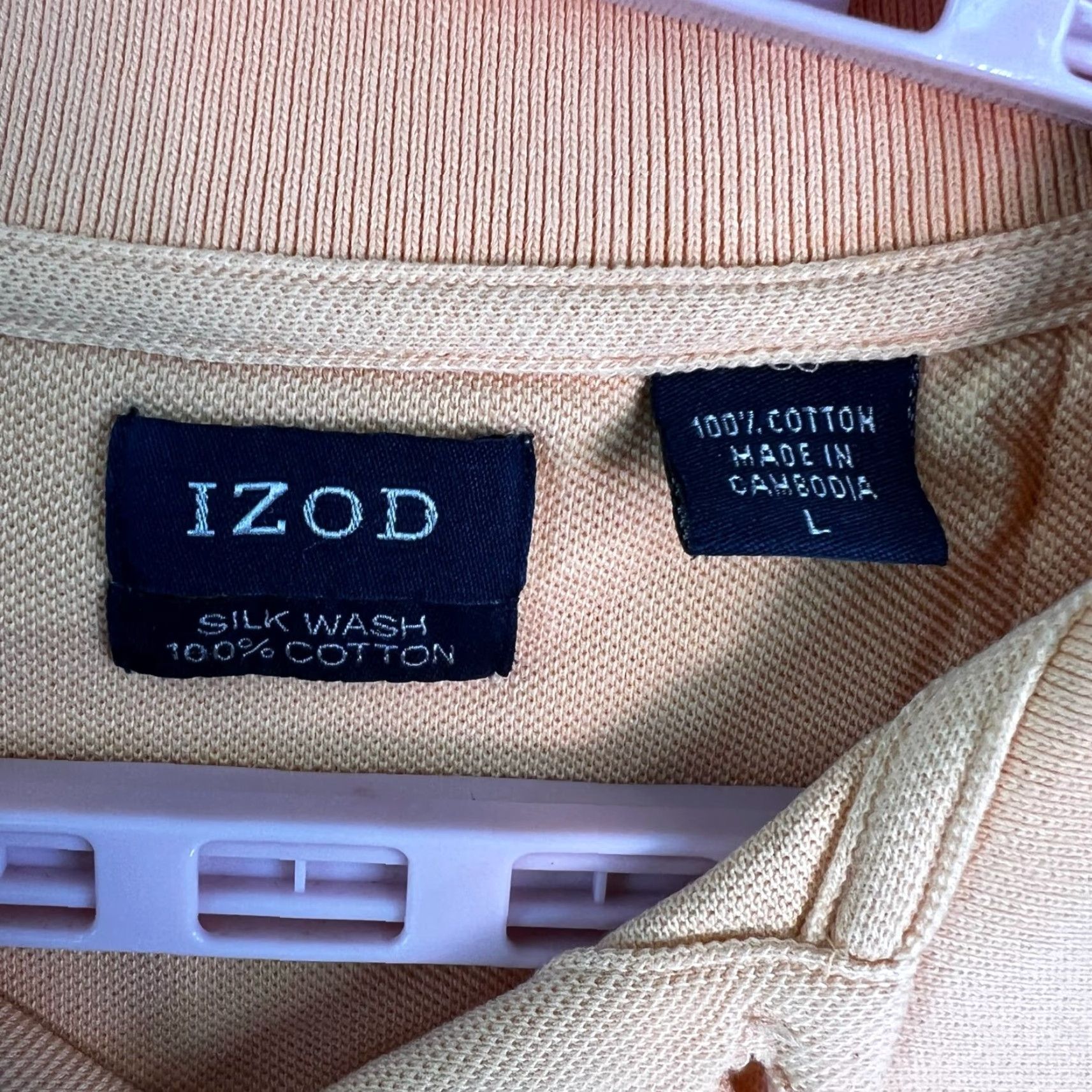 Izod IZOD Mens Polo Shirt Short Sleeve Golf Coral Orange Size L Size US L / EU 52-54 / 3 - 3 Thumbnail