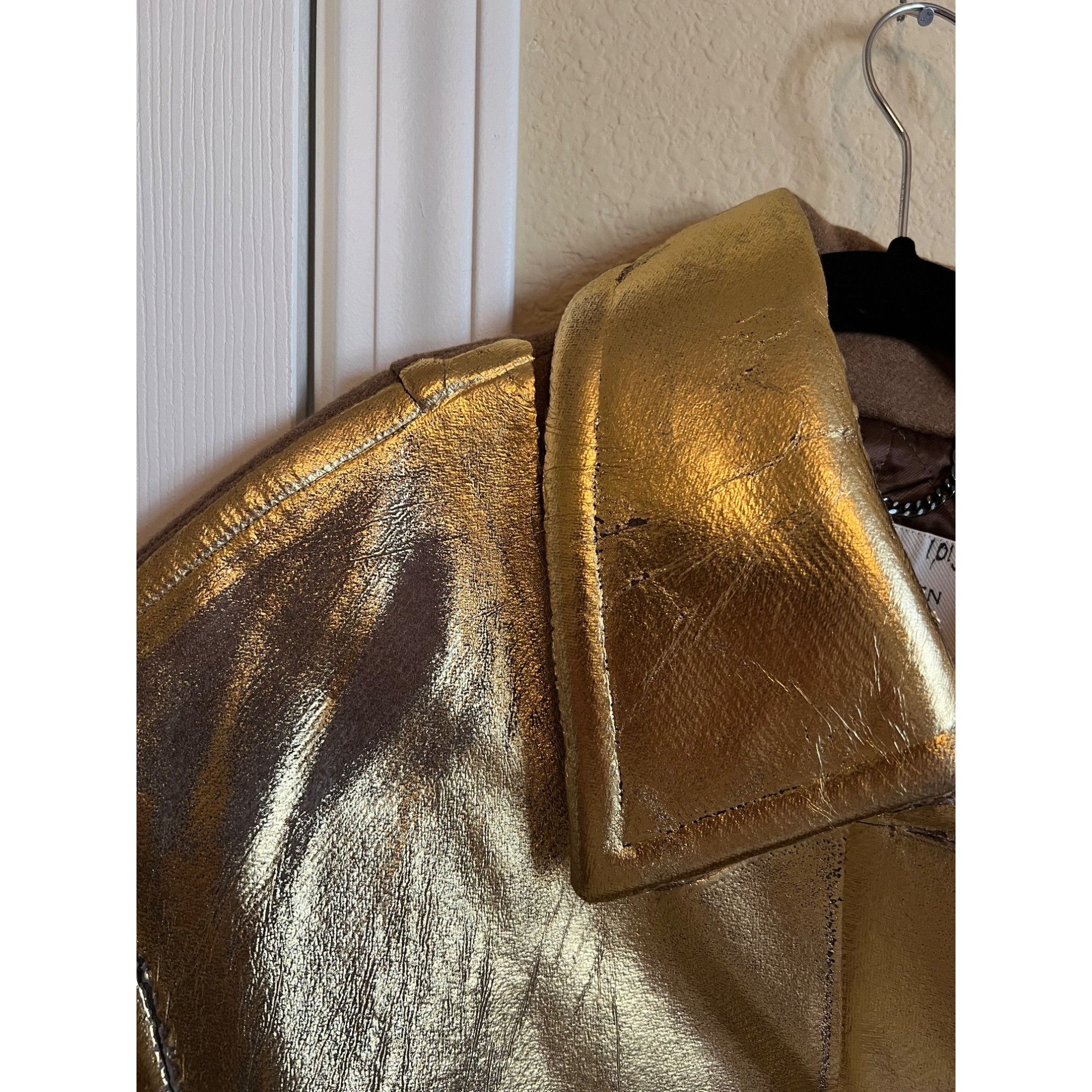 Dries Van Noten Dries Van Noten Belted Metalic Coated Wool Womens Jacket - S Size L / US 10 / IT 46 - 7 Thumbnail