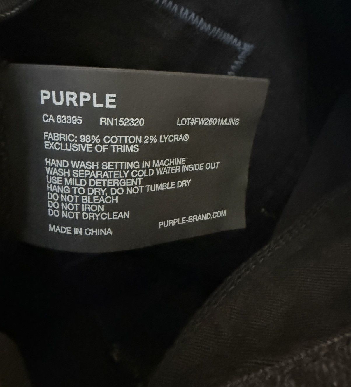 Purple Brand Purple Brand Jeans Men Slim Fit Black P001 Size 36/32 Size US 36 / EU 52 - 8 Thumbnail