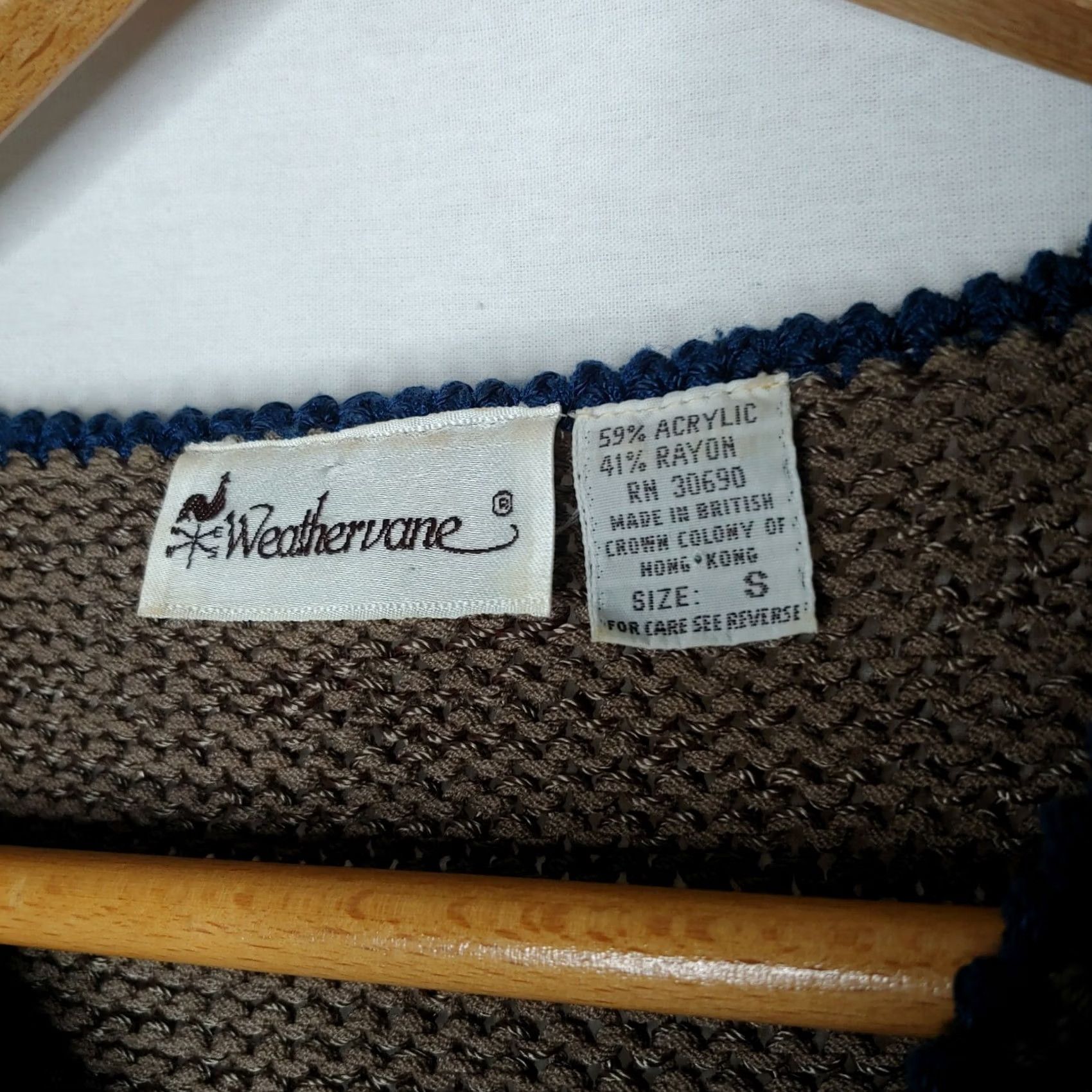 Vintage VINTAGE Weathervane Sweater Womens S Teal & Brown Pullover Geometric Retro 1980s Size S / US 4 / IT 40 - 5 Thumbnail