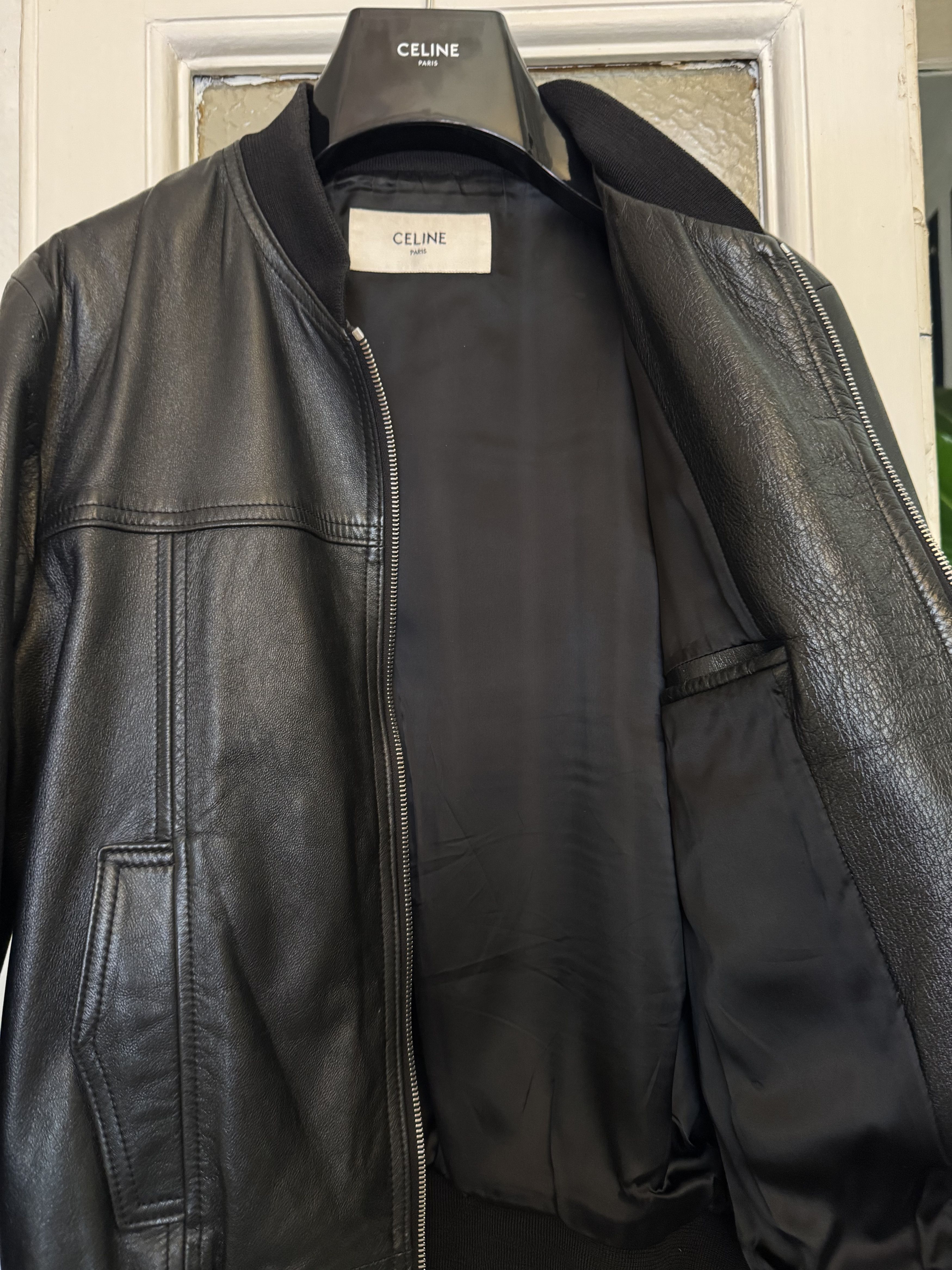 Celine Lambskin Leather bomber Size US M / EU 48-50 / 2 - 7 Thumbnail