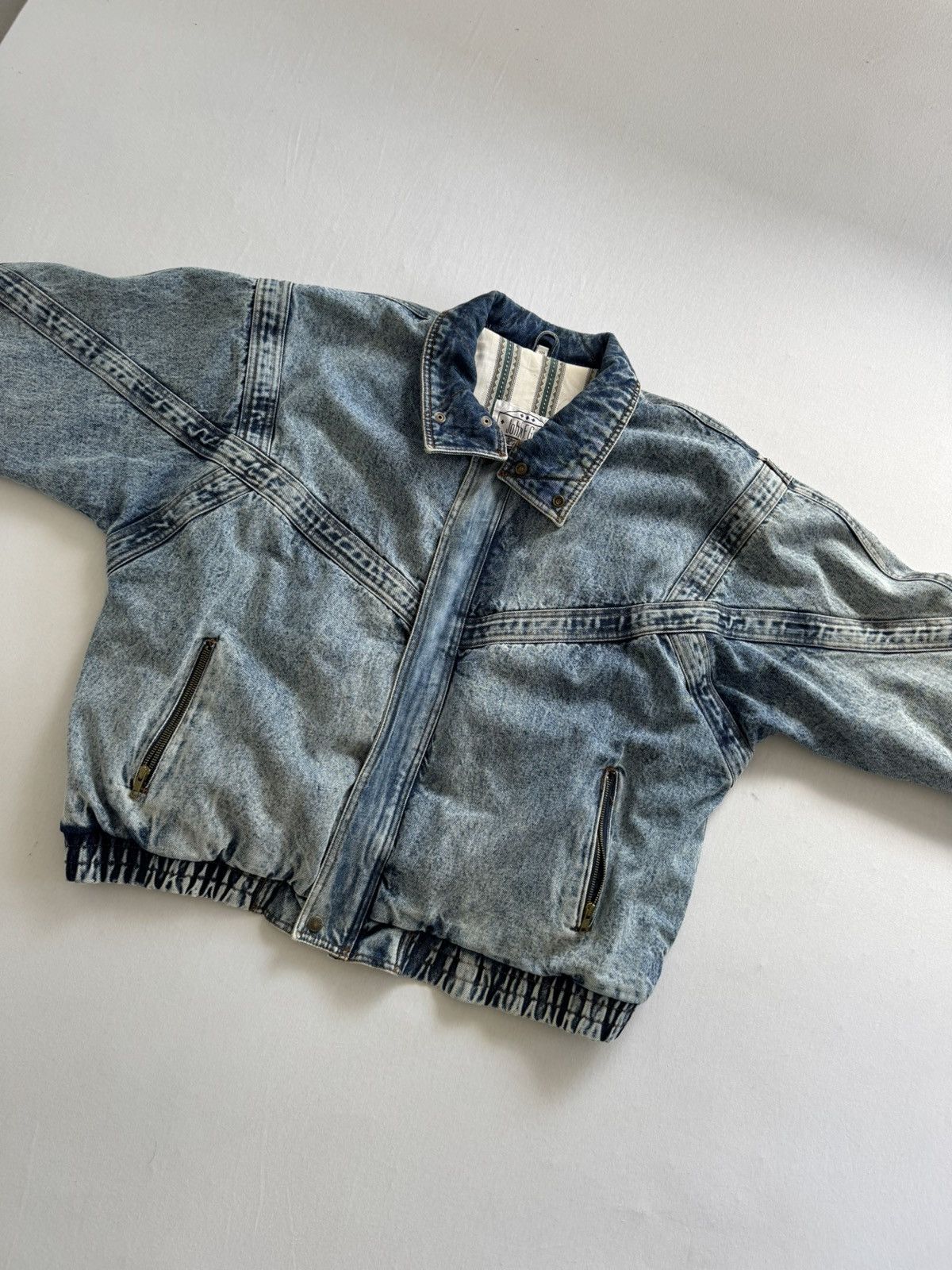 Vintage Vintage bomber denim jacket y2k 90s Size US L / EU 52-54 / 3 - 5 Thumbnail