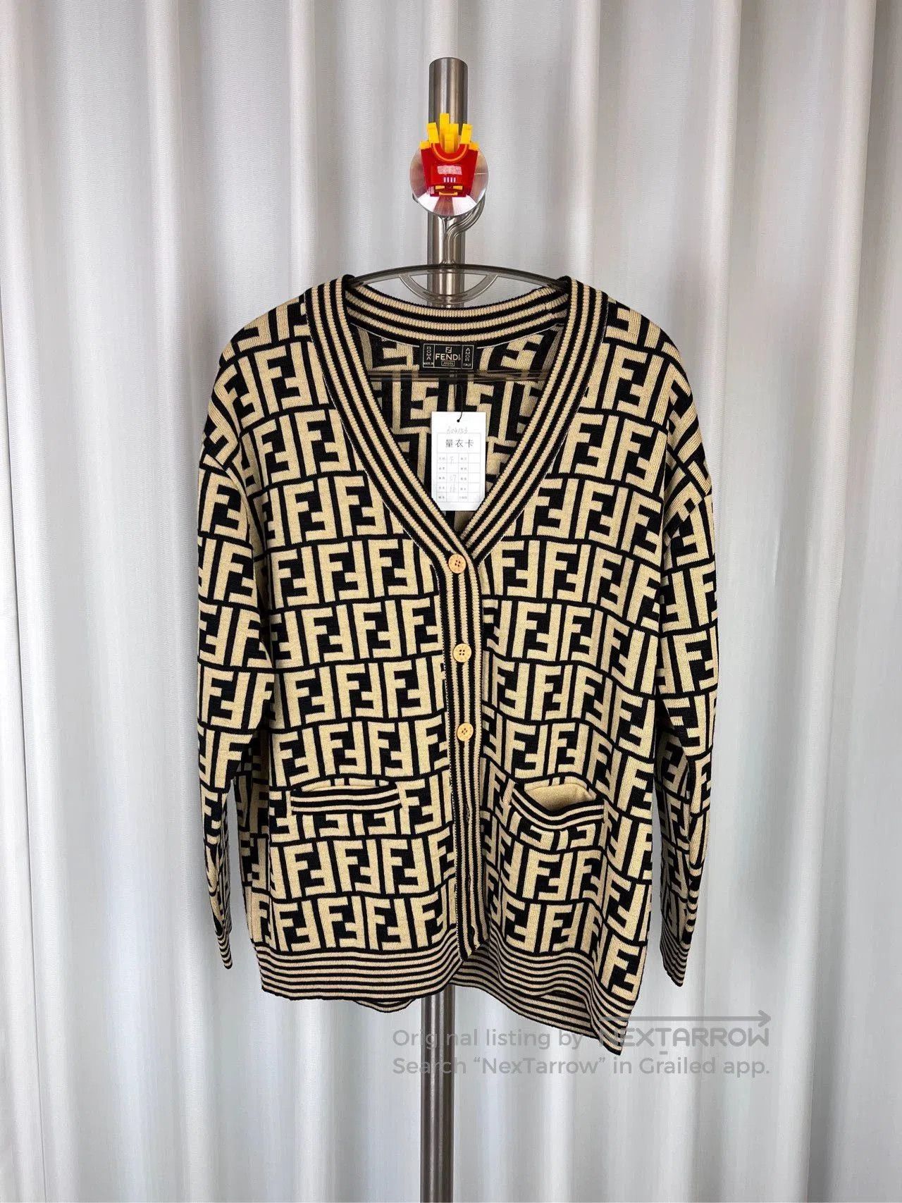 Fendi Fendi Classic Logo Print Cardigan Sweater. Size US S / EU 44-46 / 1 - 1 Thumbnail