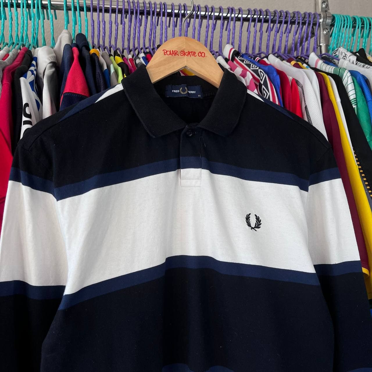 Fred Perry Fred Perry Striped Longsleeve Polo Tshirt Size XS Size US XS / EU 42 / 0 - 2 Thumbnail