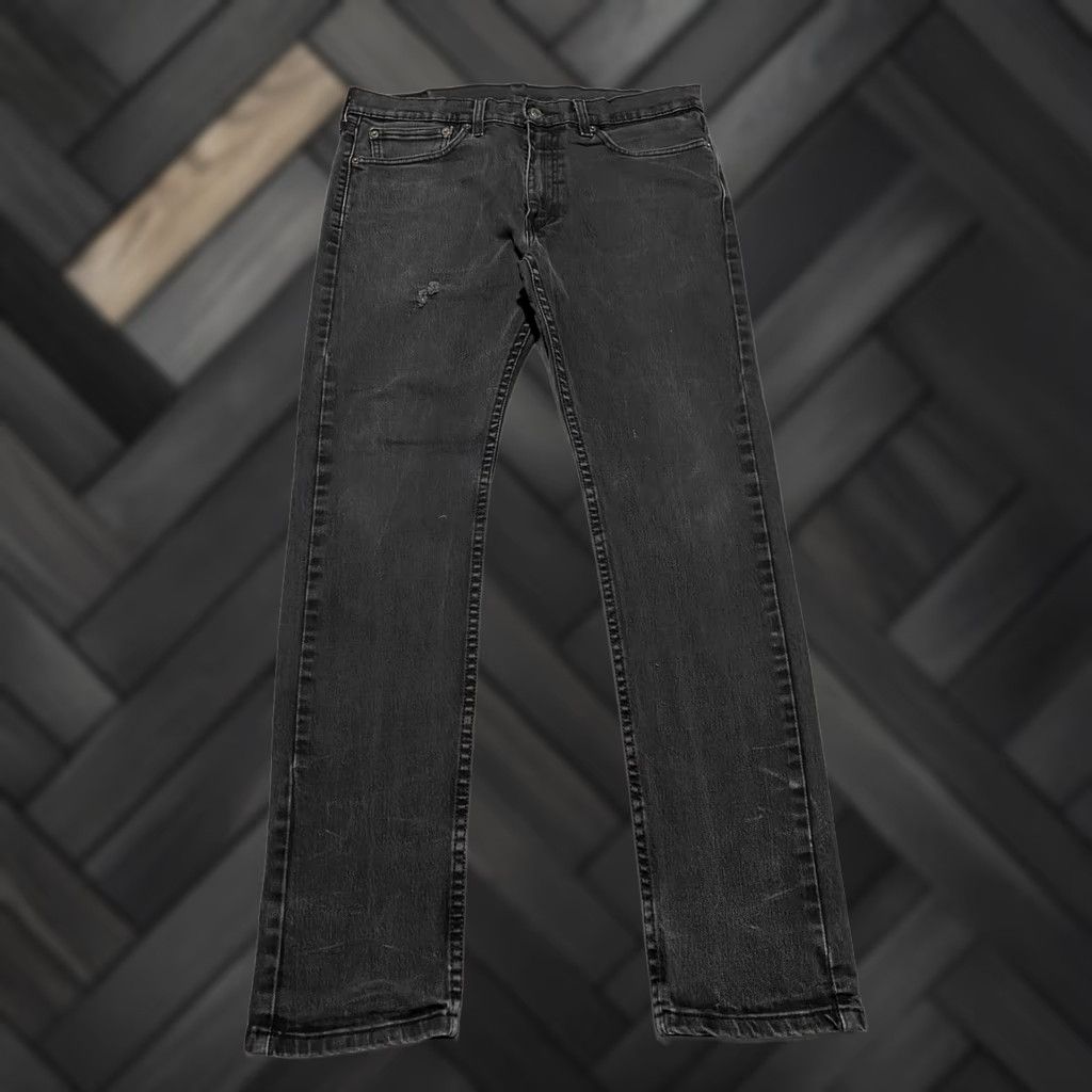 Levi's Levi's 510 Slim Fit Jeans Mens 34×29 Black Denim Distressed Comfort Stretch - Regular W34 L29 Five Pocket Jeans Size US 34 / EU 50 - 1 Thumbnail