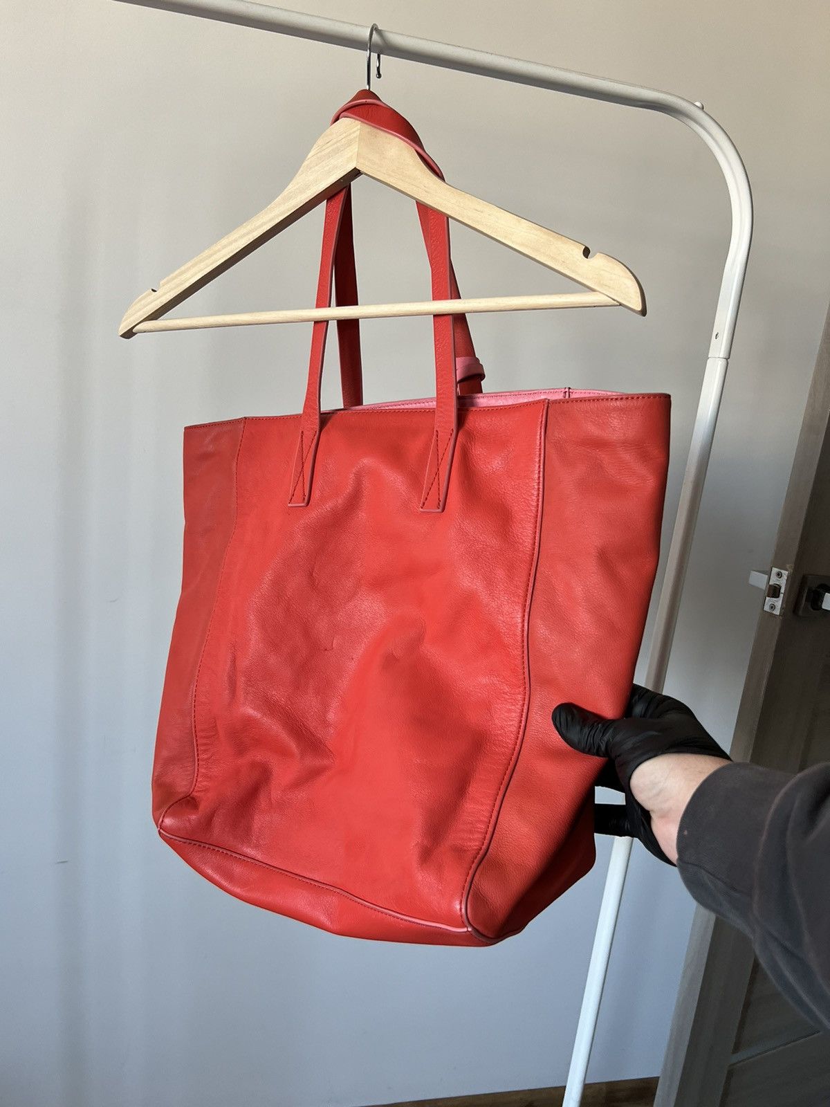 Kenzo KENZO Red Leather K Logo Shopper Tote Luxury Size ONE SIZE - 14 Thumbnail