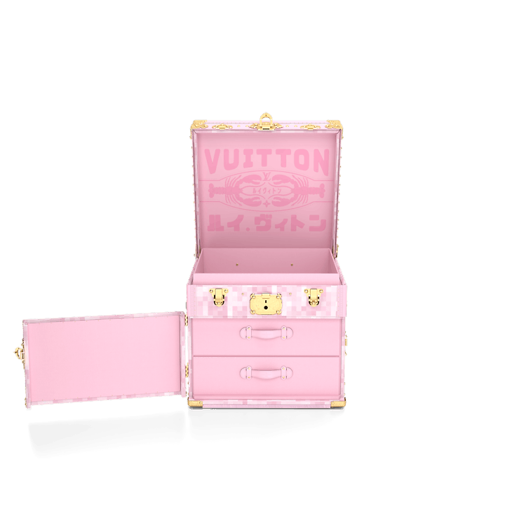 Louis Vuitton Damoflage Pink Sakura Courrier Lozine Carré Trunk Size ONE SIZE - 4 Thumbnail