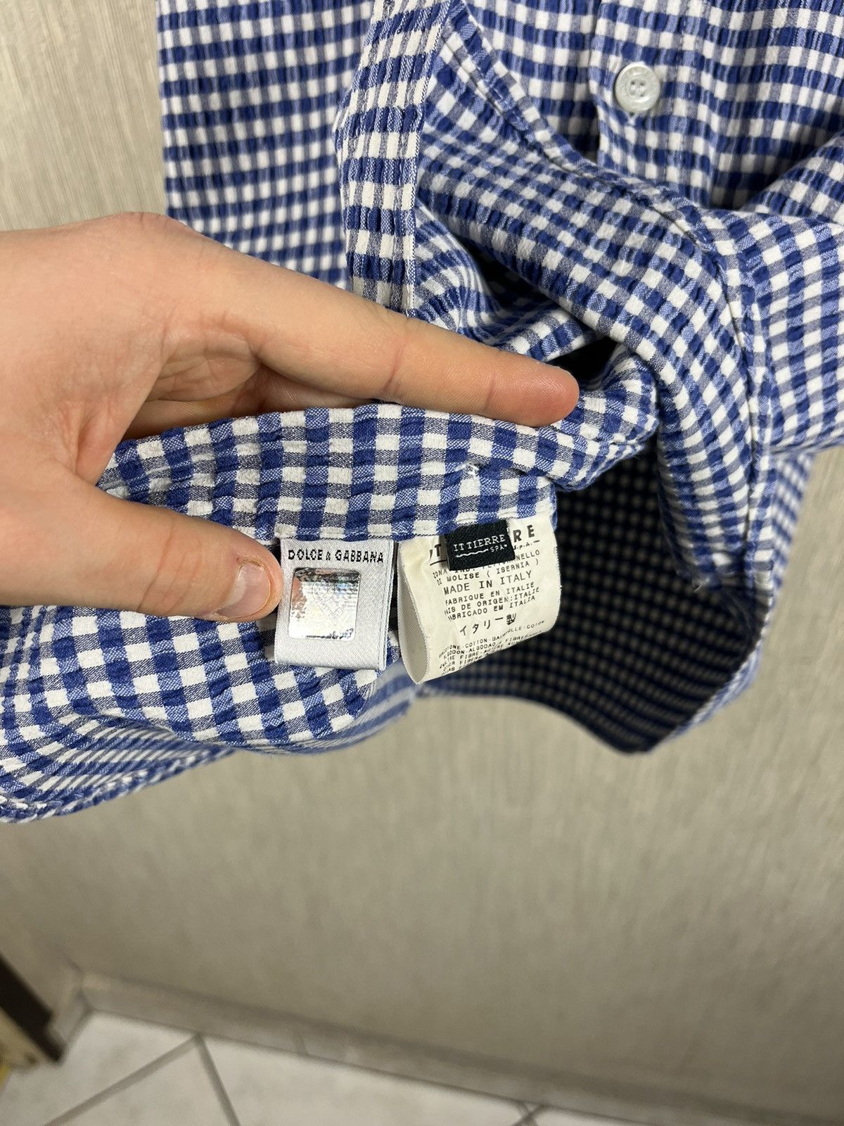 Dolce & Gabbana × Vintage Vintage Dolce & Gabbana gingham plaid checked pocket shirt Size US L / EU 52-54 / 3 - 20 Thumbnail