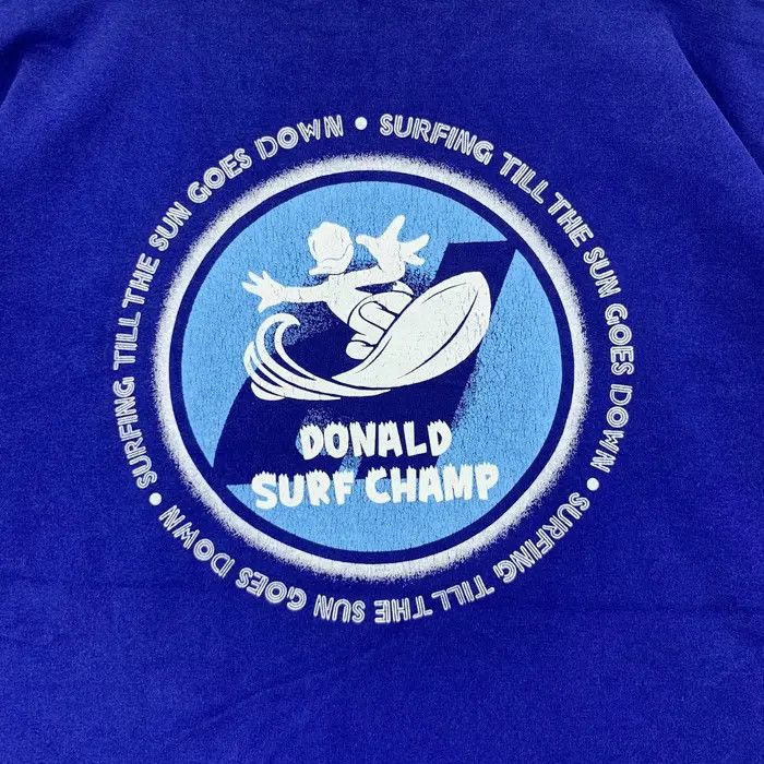 Disney Vintage TOKYO DISNEYLAND RESORT Donald Surf Champ Tee Shirt Size M / US 6-8 / IT 42-44 - 4 Thumbnail