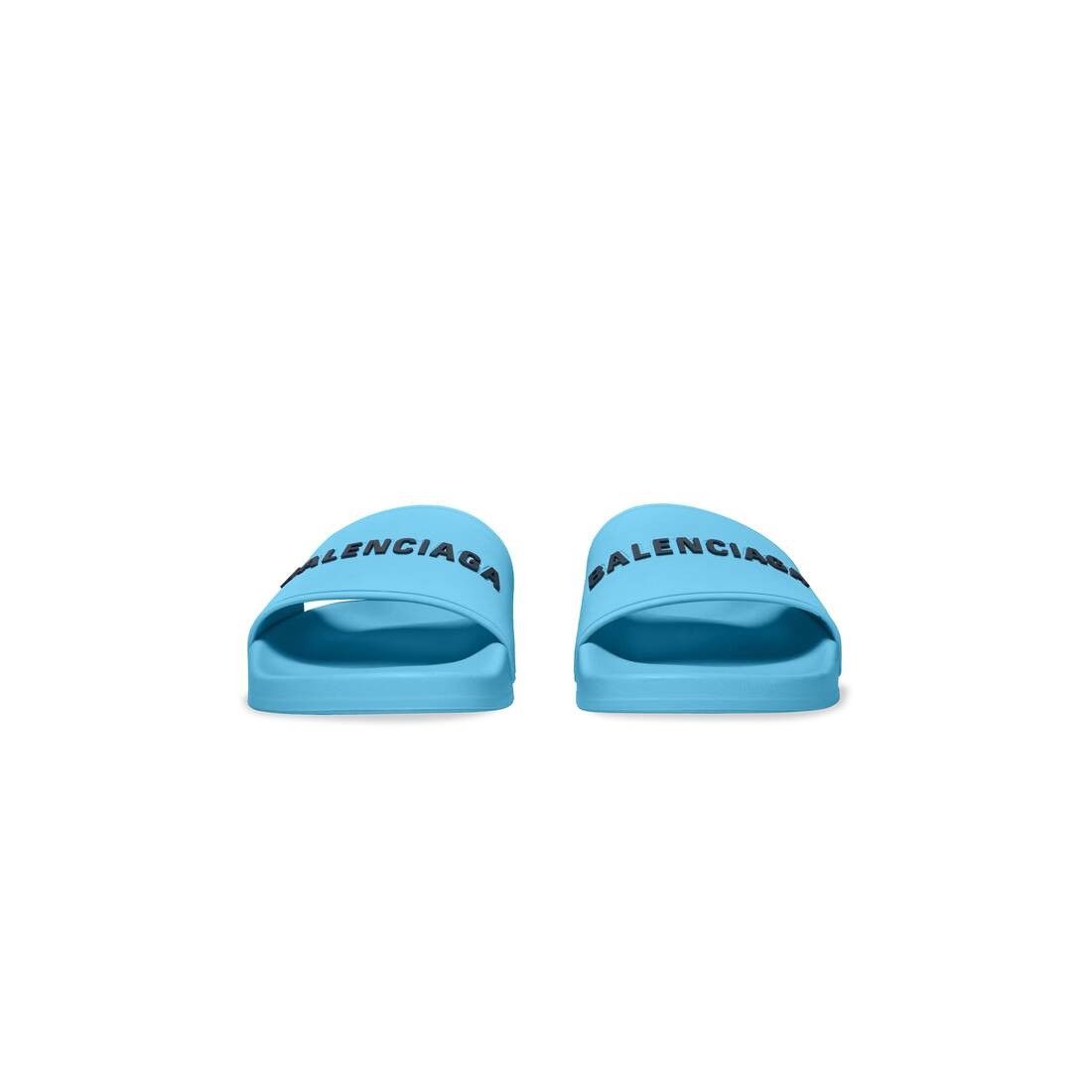 Balenciaga o1la1rc1a0725 Pool Slide Sandals in Blue Size US 5 / IT 35 - 3 Thumbnail