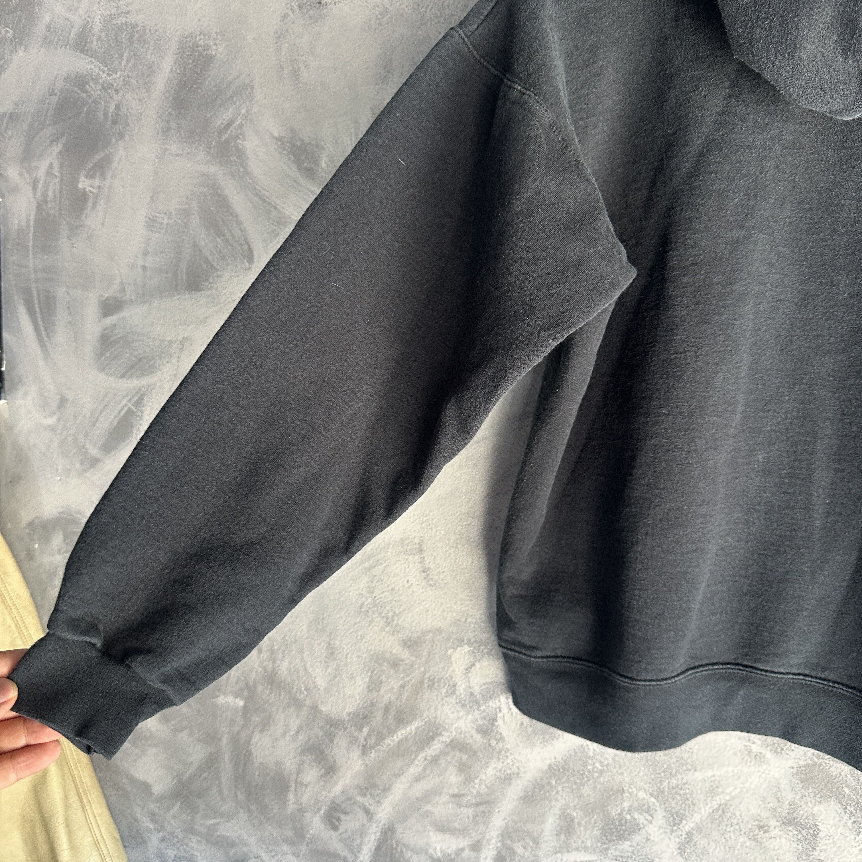 Hanes Vtg Kieran Hoodie Sweater Mens Black Faded Hanes Boxy 90s Size US M / EU 48-50 / 2 - 8 Thumbnail