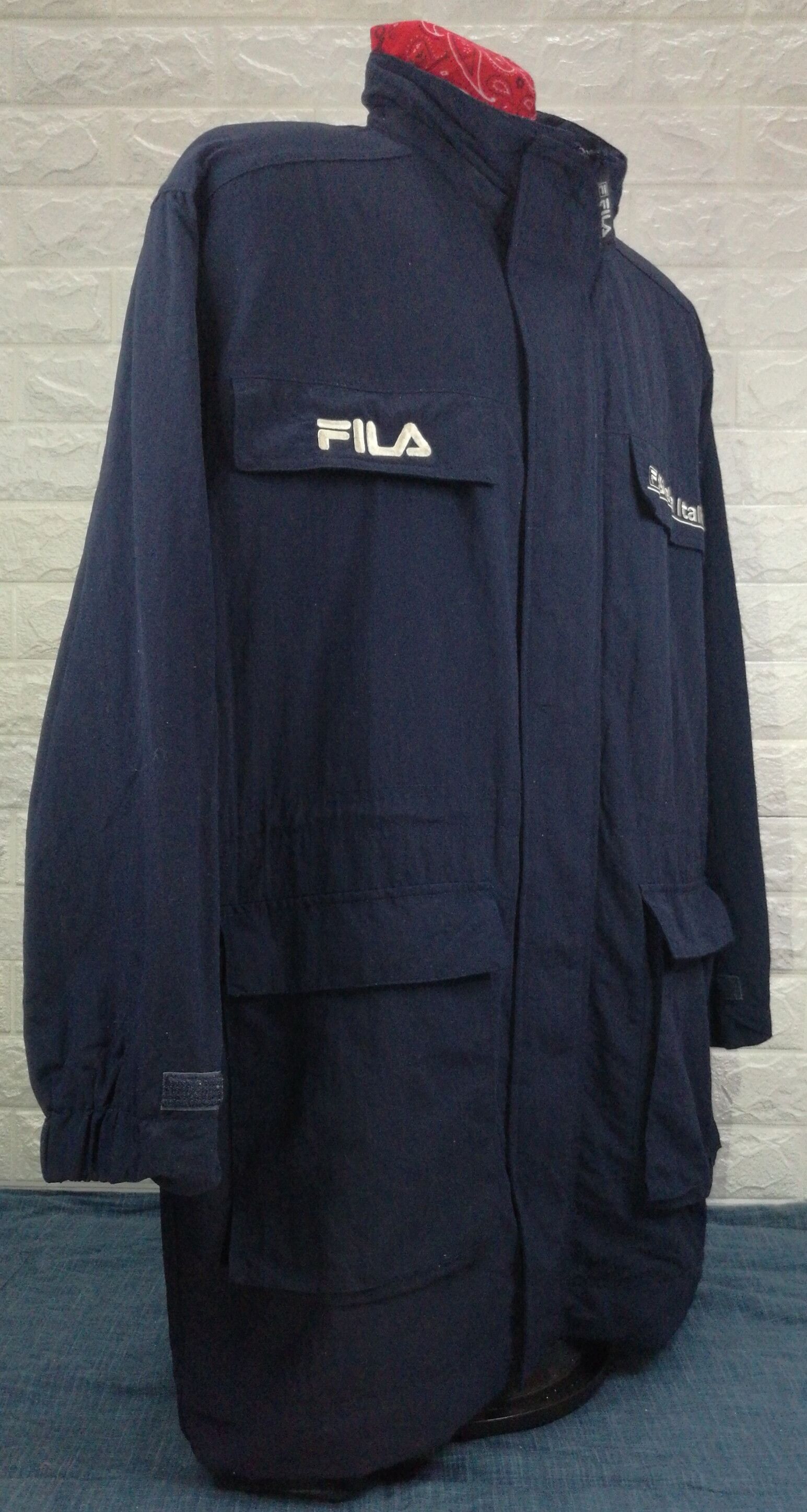 Fila Vintage Fila Biella Italia Vintage Long Jacket Size US XXL / EU 58 / 5 - 2 Thumbnail