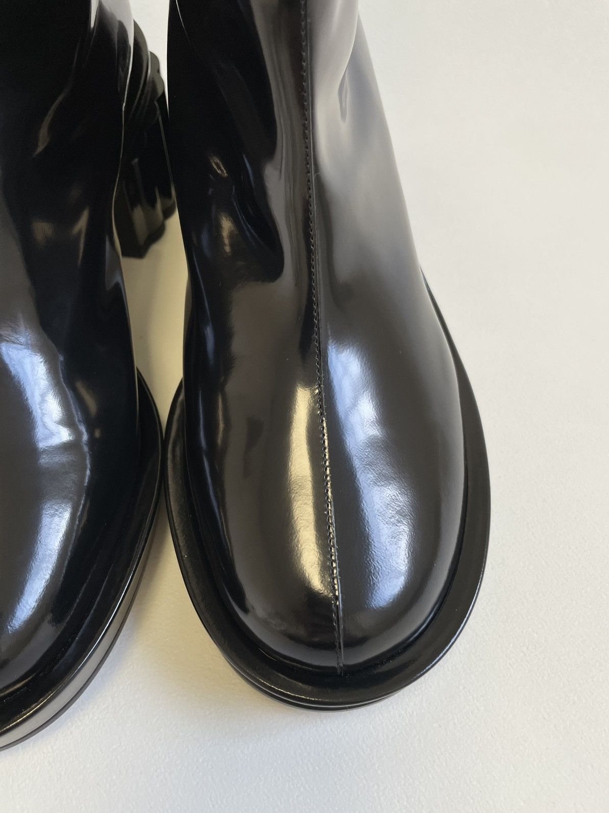 Simone Rocha Black Leather ‘Lacquered Heel’ Boots Size US 9 / IT 39 - 8 Thumbnail