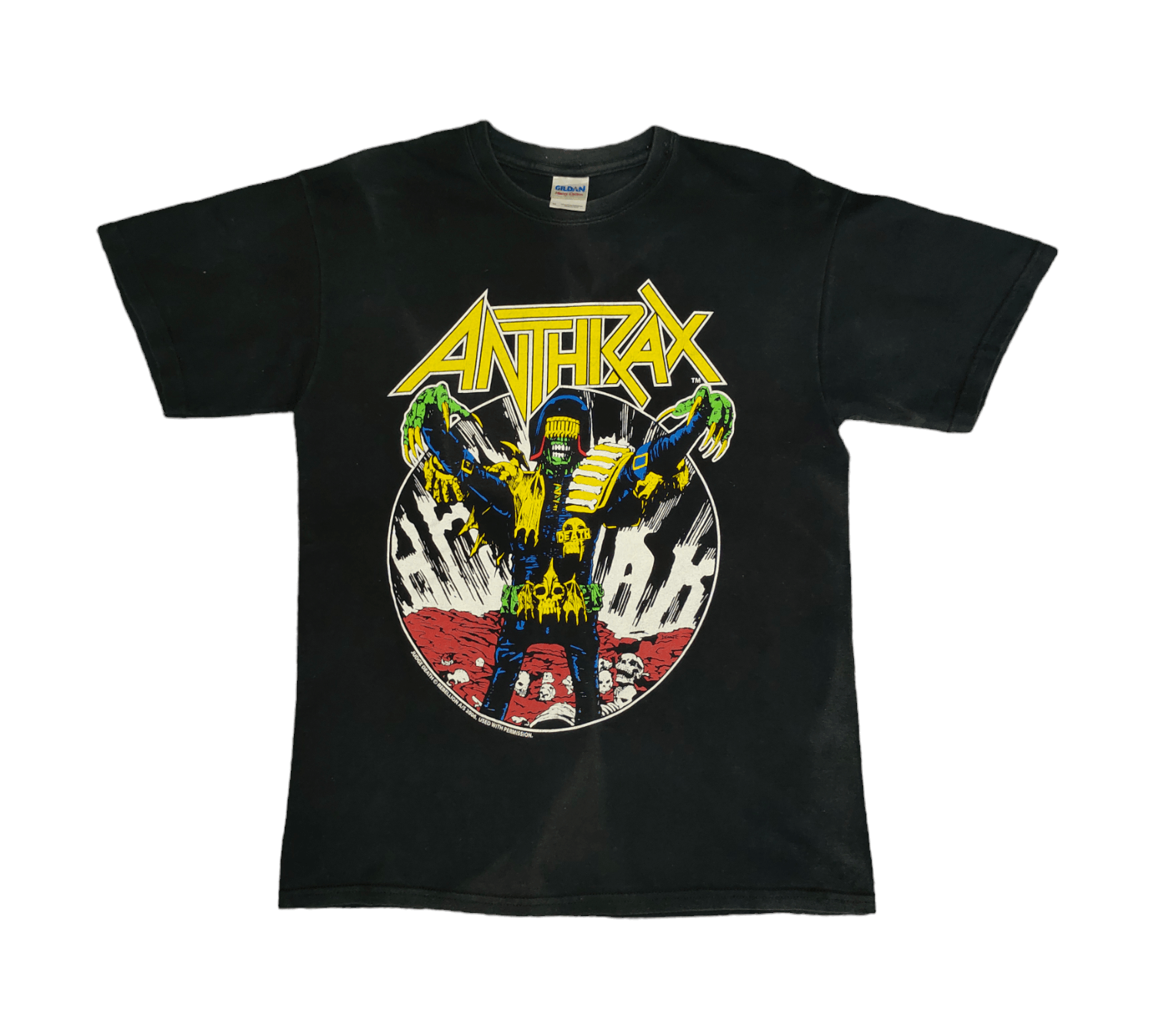 Band Tees 2000s Anthrax Judge Dredd Rebellion A/S 2006 T-Shirt Size US M / EU 48-50 / 2 - 1 Thumbnail