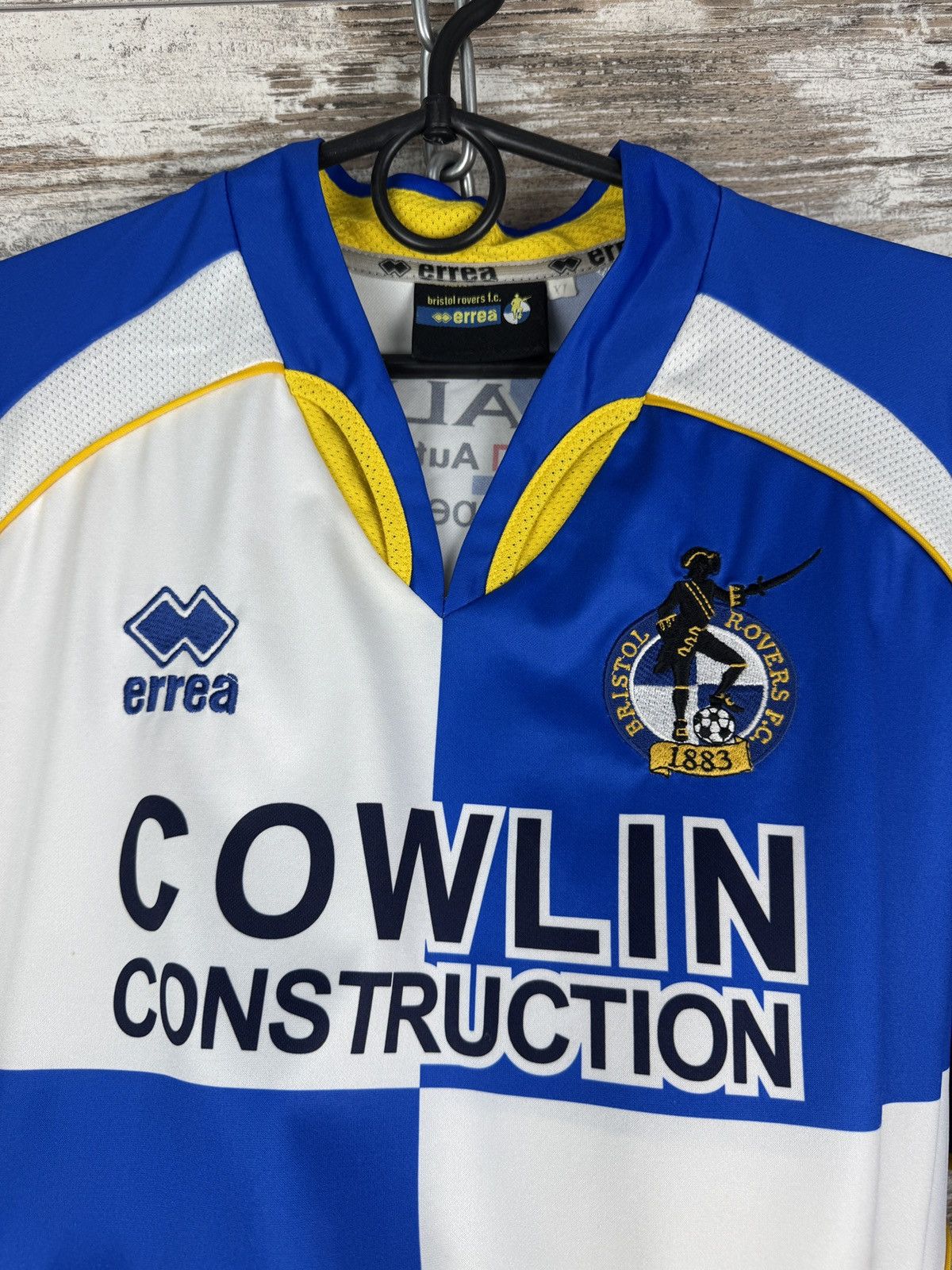 Errea Vintage Errea Bristol Rovers home T-shirt soccer jersey tee Size US XL / EU 56 / 4 - 9 Thumbnail