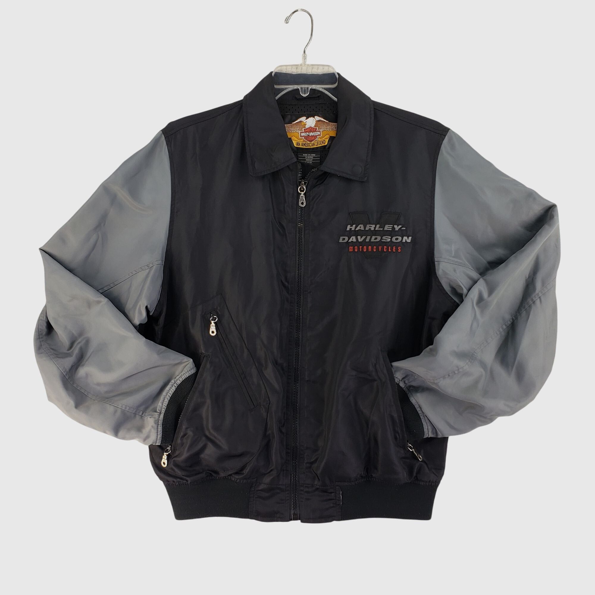 Harley Davidson Vintage Harley-Davidson Bomber Jacket With Embroidered Logos Size US M / EU 48-50 / 2 - 3 Thumbnail