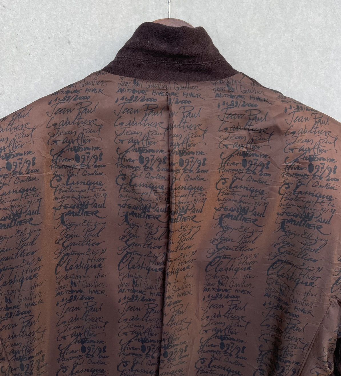 Jean Paul Gaultier 🔥A/W 1997 Jean Paul Gaultier Wool-blend Script Print Jacket Size US M / EU 48-50 / 2 - 22 Thumbnail
