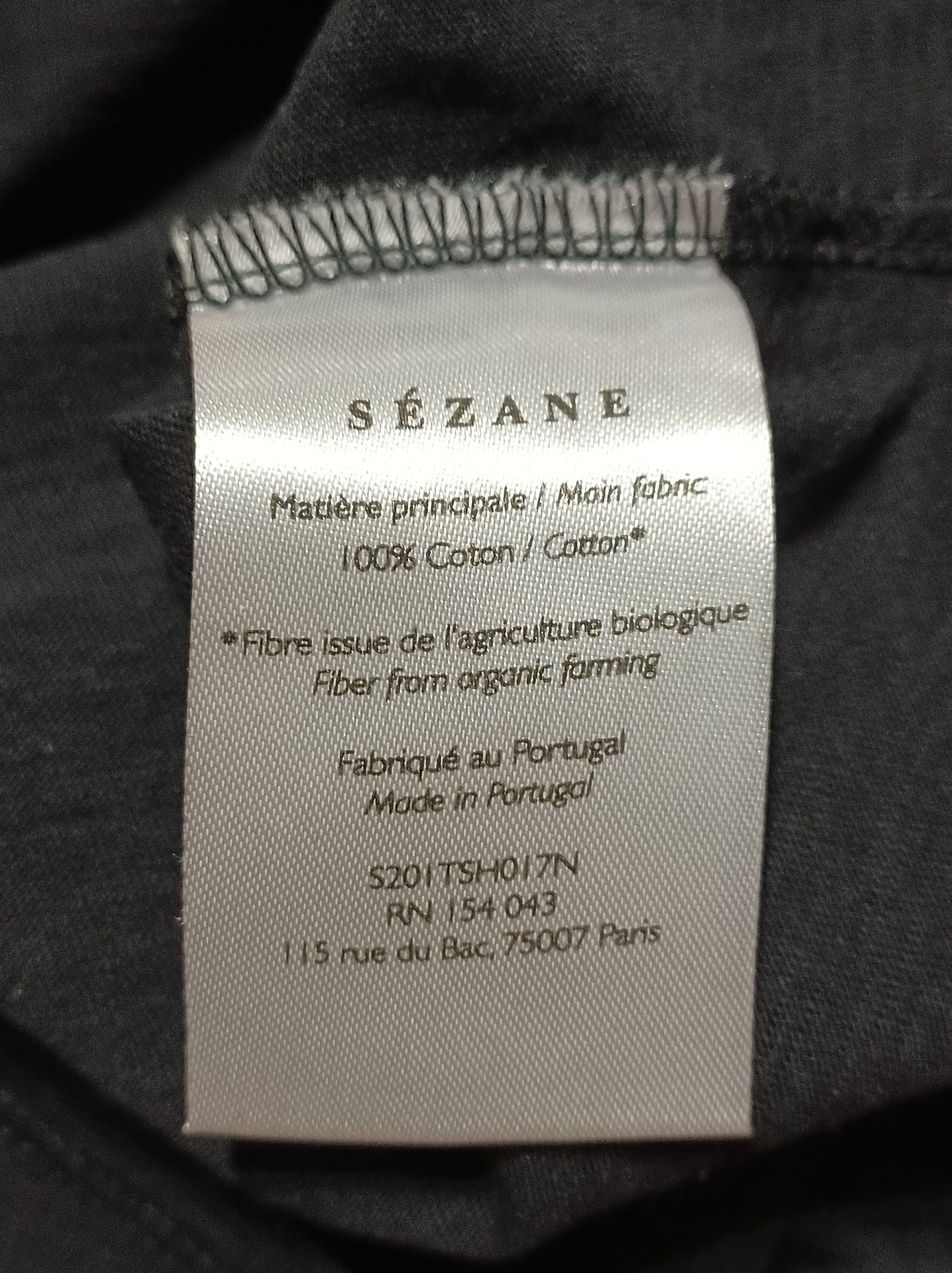 Sezane SEZANE Malcolm Black Cotton T-Shirt Size S Size S / US 4 / IT 40 - 9 Thumbnail