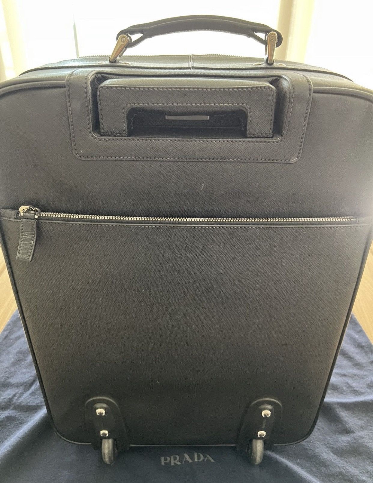 Prada Saffiano Leather Travel Suitcase | Carry On Size ONE SIZE - 15 Thumbnail