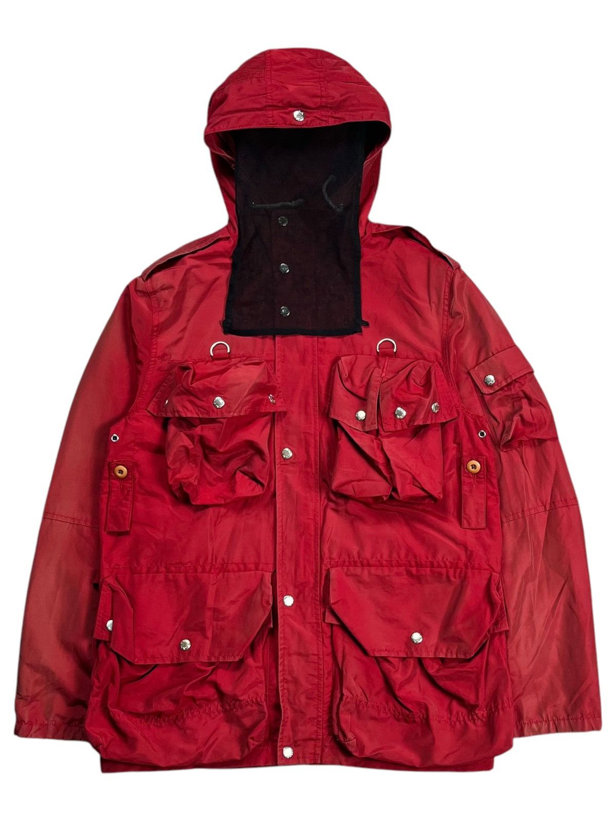 Avirex 1990s Avirex - Fishnet Masked Red Cargo Jacket Size US M / EU 48-50 / 2 - 1 Thumbnail