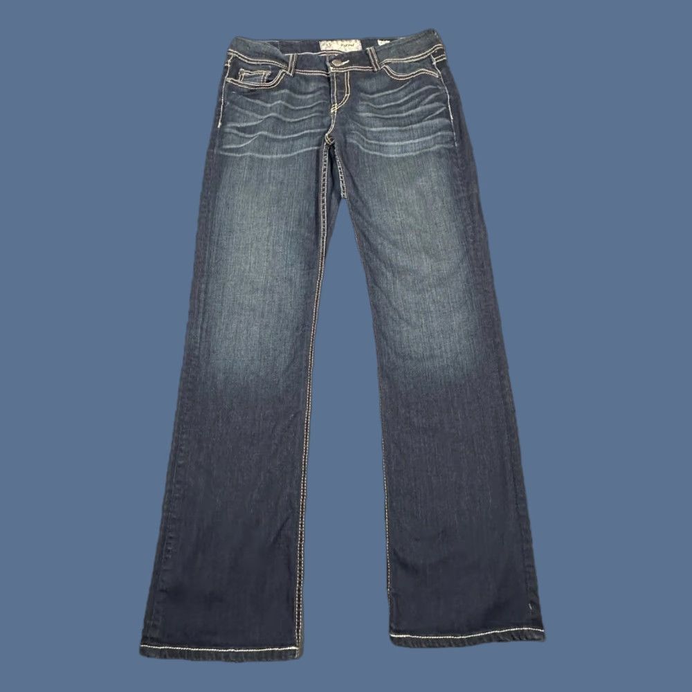 BKE BKE Harper Jeans Womens 29R Blue Bootcut Stretch Denim Studded Pockets Mid Rise Size 29" - 1 Thumbnail