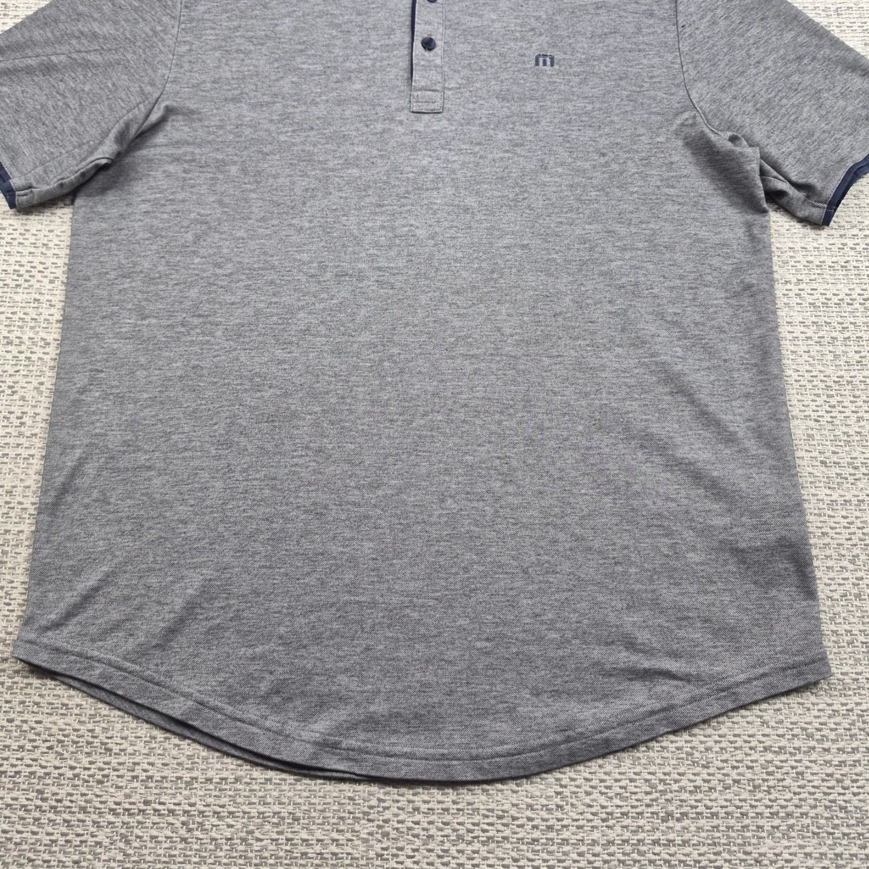 TravisMathew TravisMathew Polo Golf Shirt Mens Large Gray Pima Cotton Blend Casual Knit Shirt Size US L / EU 52-54 / 3 - 6 Thumbnail