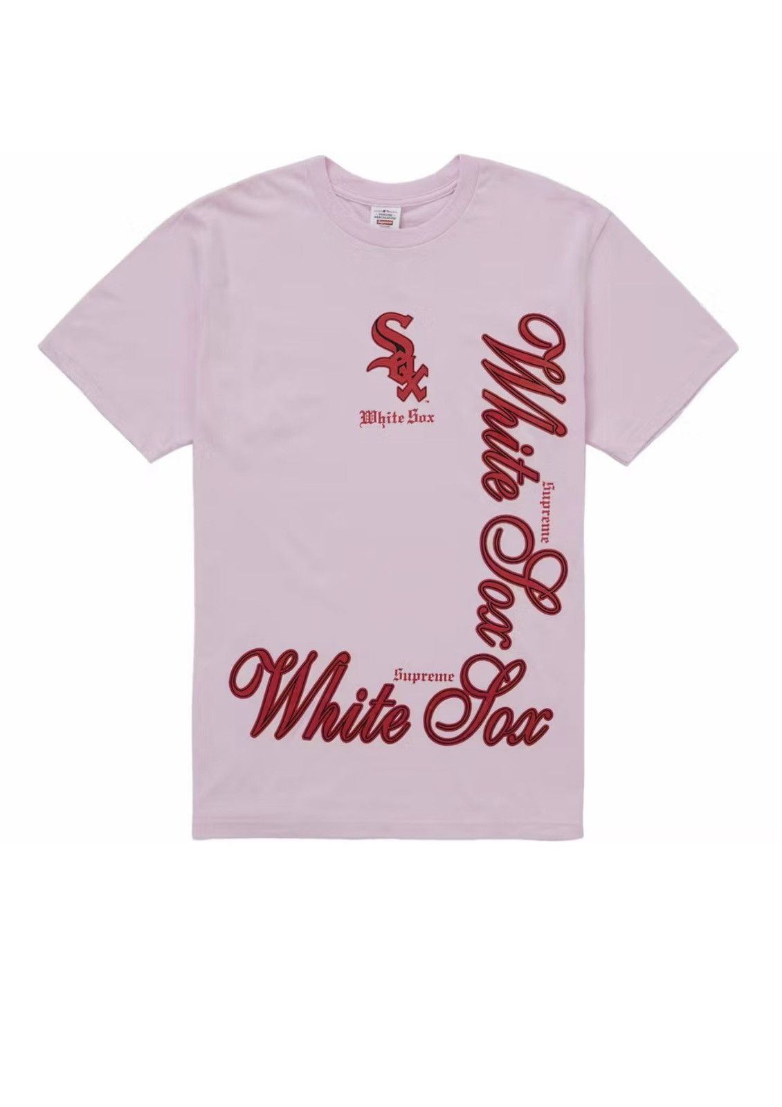 MLB × Supreme Supreme MLB Pink White Sox Tee Size US L / EU 52-54 / 3 - 1 Thumbnail
