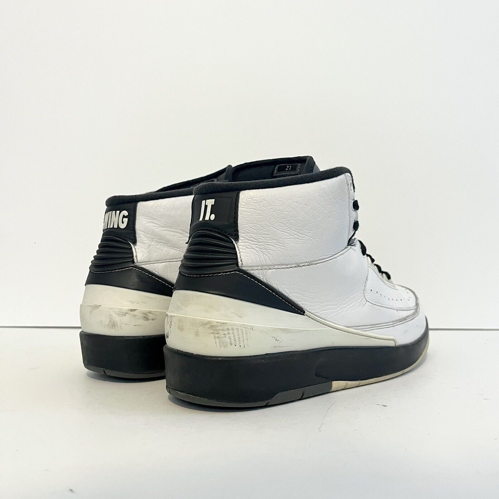 Jordan Brand 2016 Air Jordan 2 II Retro Wing It 834272-103 Wht Blk 10.5 Size US 10.5 / EU 43-44 - 4 Thumbnail