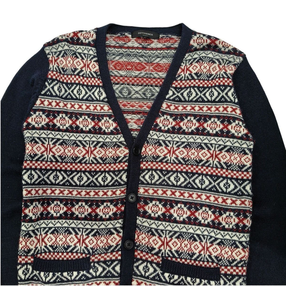 The Difference Vintage The Difference Rupert Patterned Knit Cardigan Button Size M / US 6-8 / IT 42-44 - 4 Thumbnail