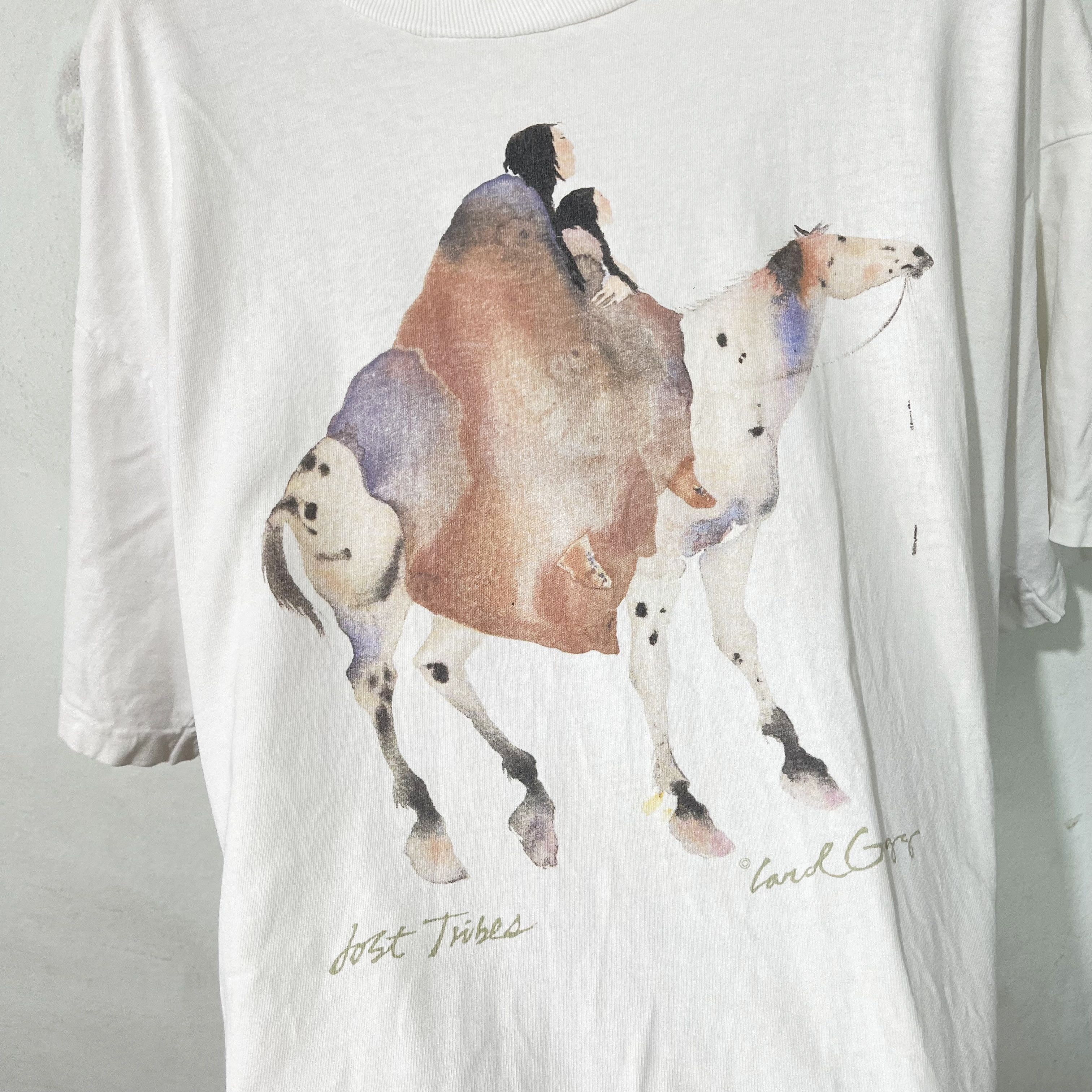Vintage Vintage 90s Lost Tribes Carol Grigg T-Shirt Size US L / EU 52-54 / 3 - 2 Thumbnail