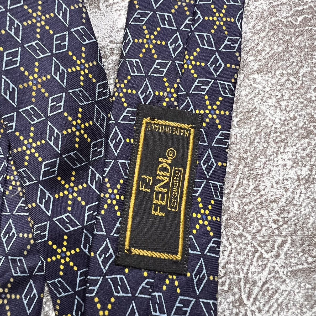 Fendi ▪️LOT OF 3 FENDI TIE FF MONOGRAM DESIGN LUXURY MEN NECKTIE Size ONE SIZE - 16 Thumbnail