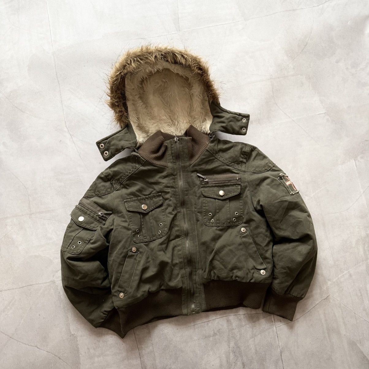 Hysteric Glamour × Undercover Military Crop Bomber Jacket Fur LGB If Six Was Nine Vibe Size M / US 6-8 / IT 42-44 - 1 Thumbnail