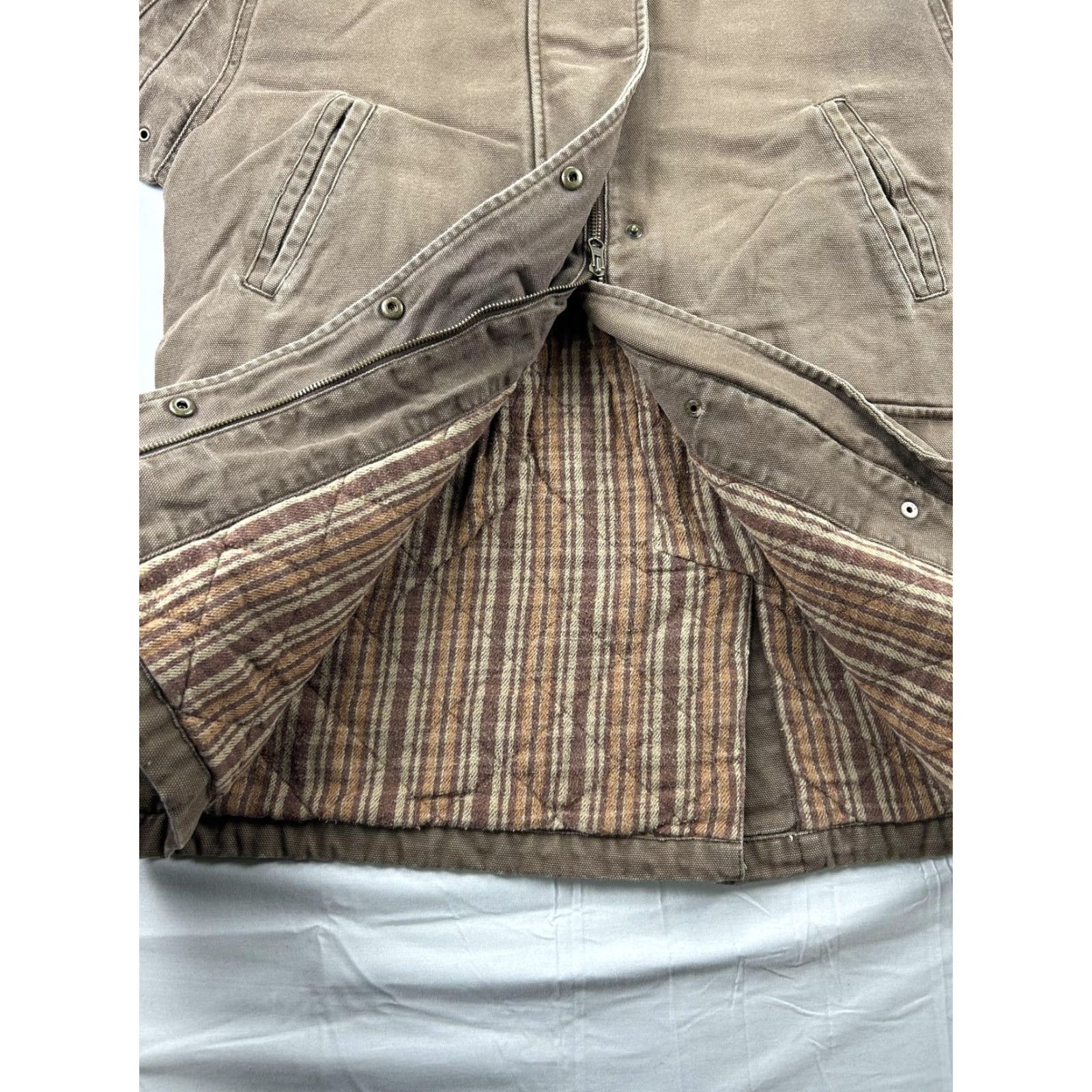 Vintage Cabela's Womens XL Brown Canvas Barn Coat Quilted Lined Cabela's Workwear Jacket Coat Size XL / US 12-14 / IT 48-50 - 6 Thumbnail