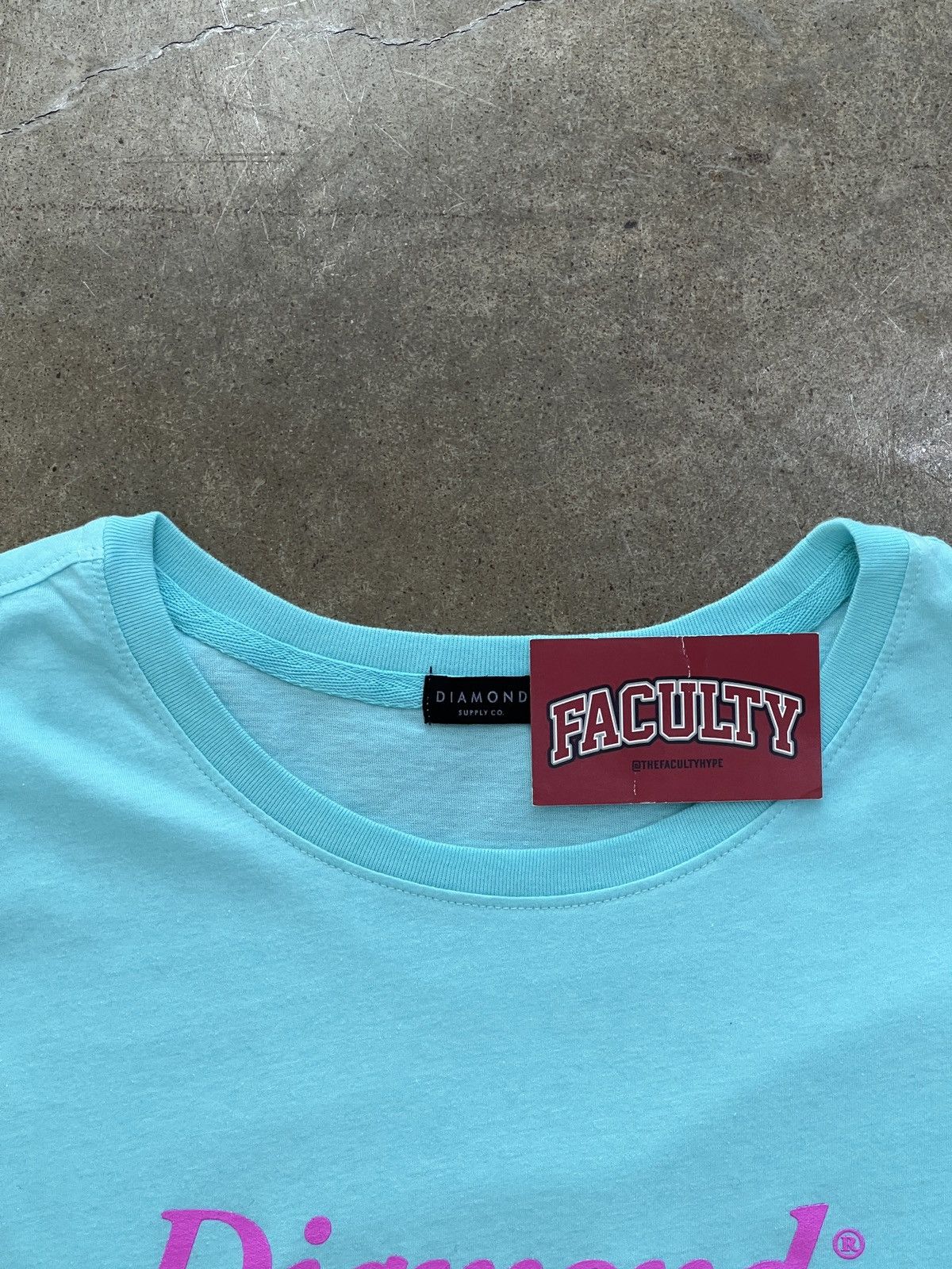 Diamond Supply Co. Diamond Supply Typeset BF Tee Blue Medium Size M / US 6-8 / IT 42-44 - 3 Thumbnail