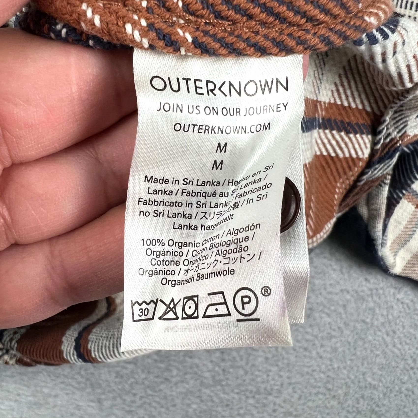 Outerknown Outerknown Blanket Shirt Brown Plaid Shacket Long Sleeve Button Flannel Medium Casual Workwear Outdoor Men Size US M / EU 48-50 / 2 - 3 Thumbnail