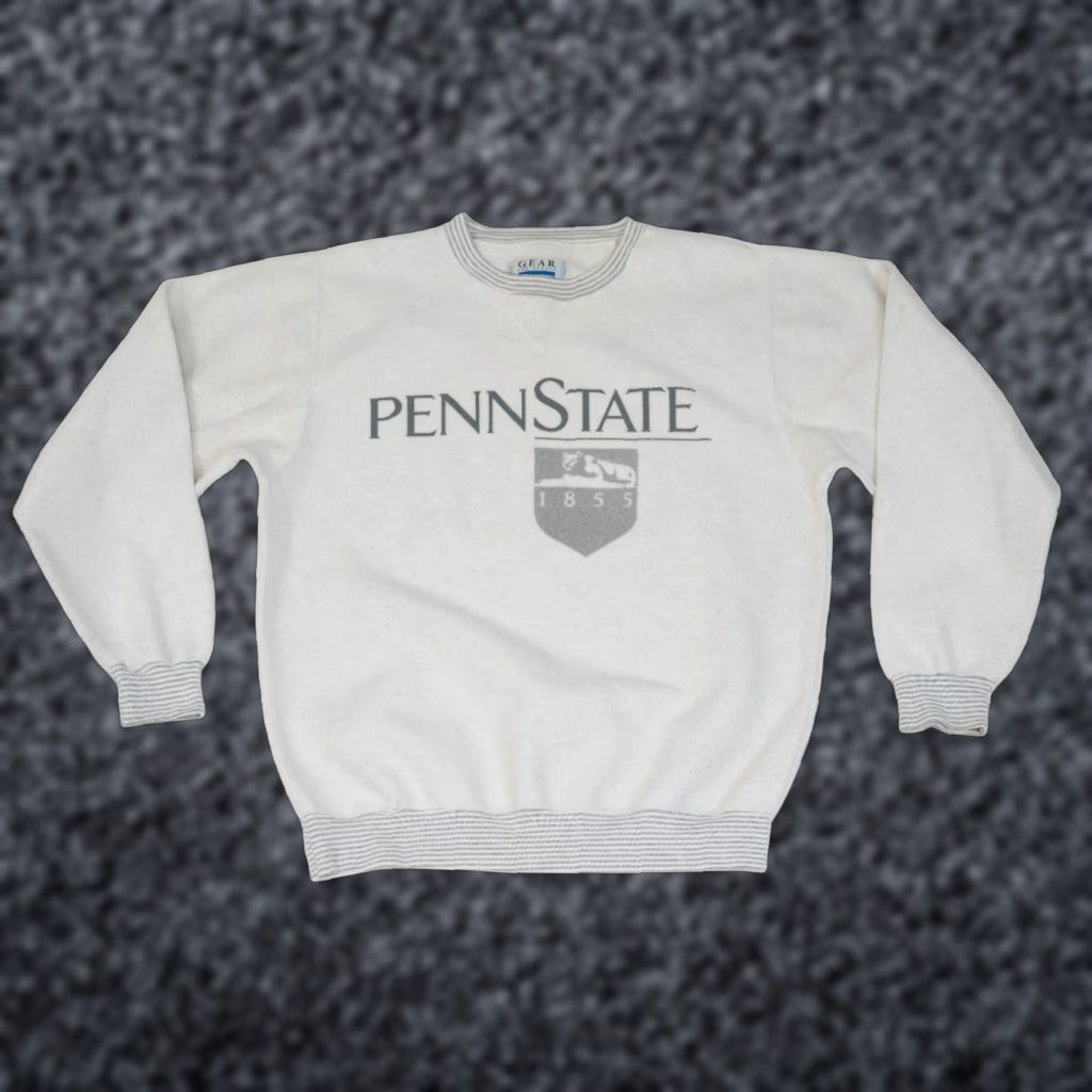 Penn VINTAGE Penn State Nittany Lions Sweatshirt Men Large Gray 90s NCAA PSU Shirt Pullover Crew Neck Logo Graphic Print Winter Fall Spring Men Size US L / EU 52-54 / 3 - 1 Thumbnail