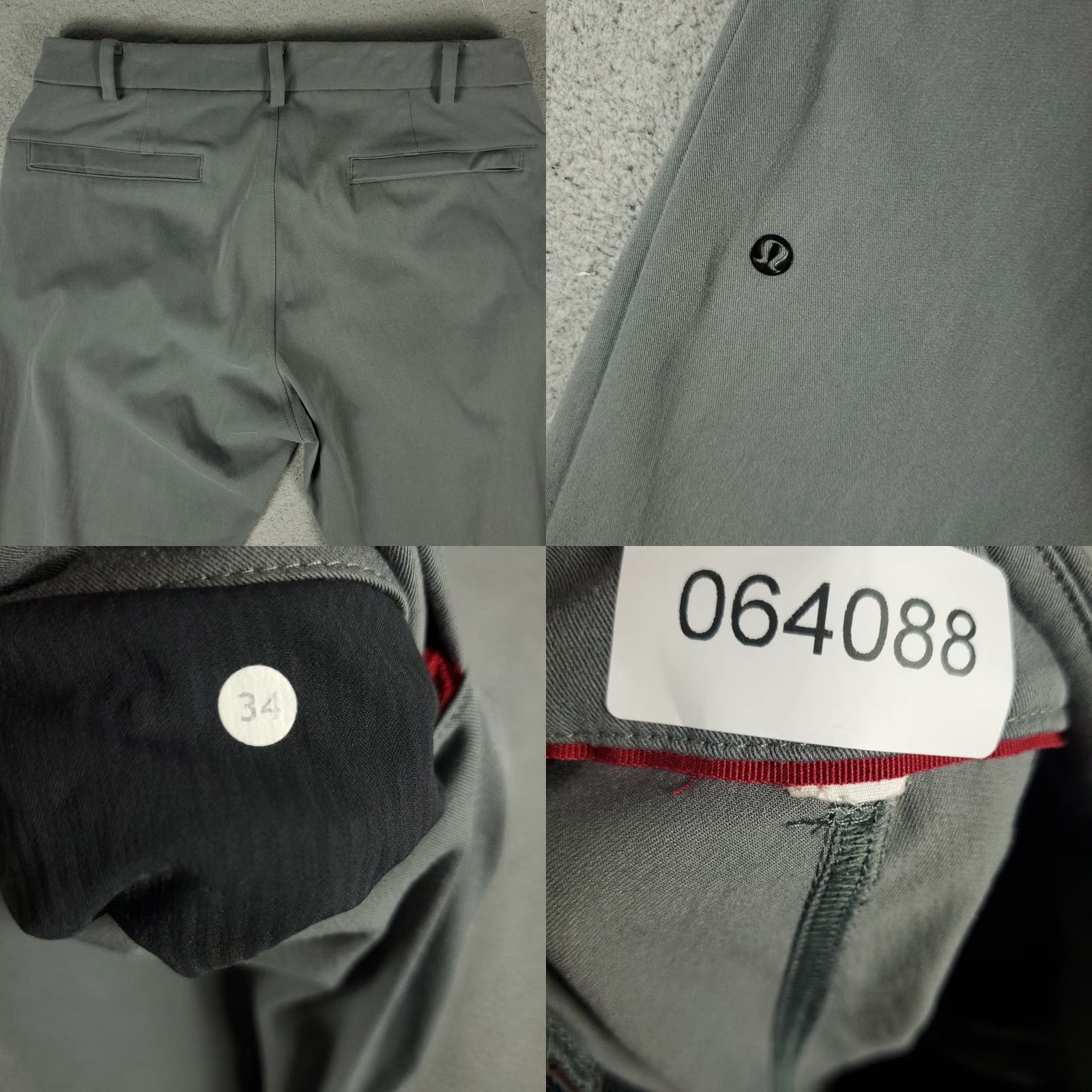 Lululemon Lululemon Pants Mens 34x27 Gray Commission Slash Pockets Chino Trousers Size US 34 / EU 50 - 8 Thumbnail